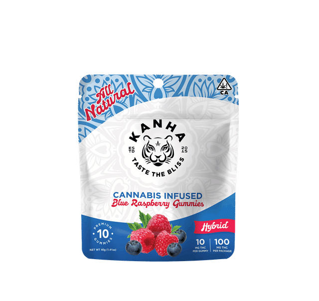 KANHA | Blue Raspberry | Hybrid | 100mg THC | 10-pack