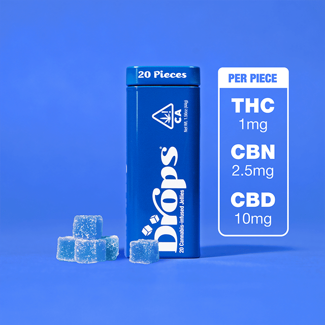 GENTLE RELAXATION BLUEBERRY LIVE ROSIN GUMMIES | 10:2.5:1 CBD:CBN:THC | DROPS