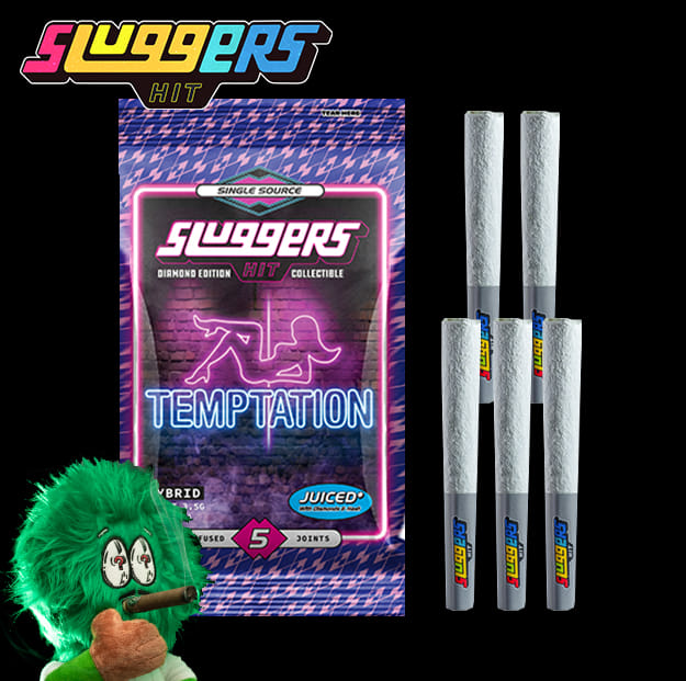 Sluggers - Temptation - Diamond Edition - Infused Pre-Rolls (5 Pack) - 3.5g - Sluggers - 5 Pack - $35.99 - Pre-Rolls