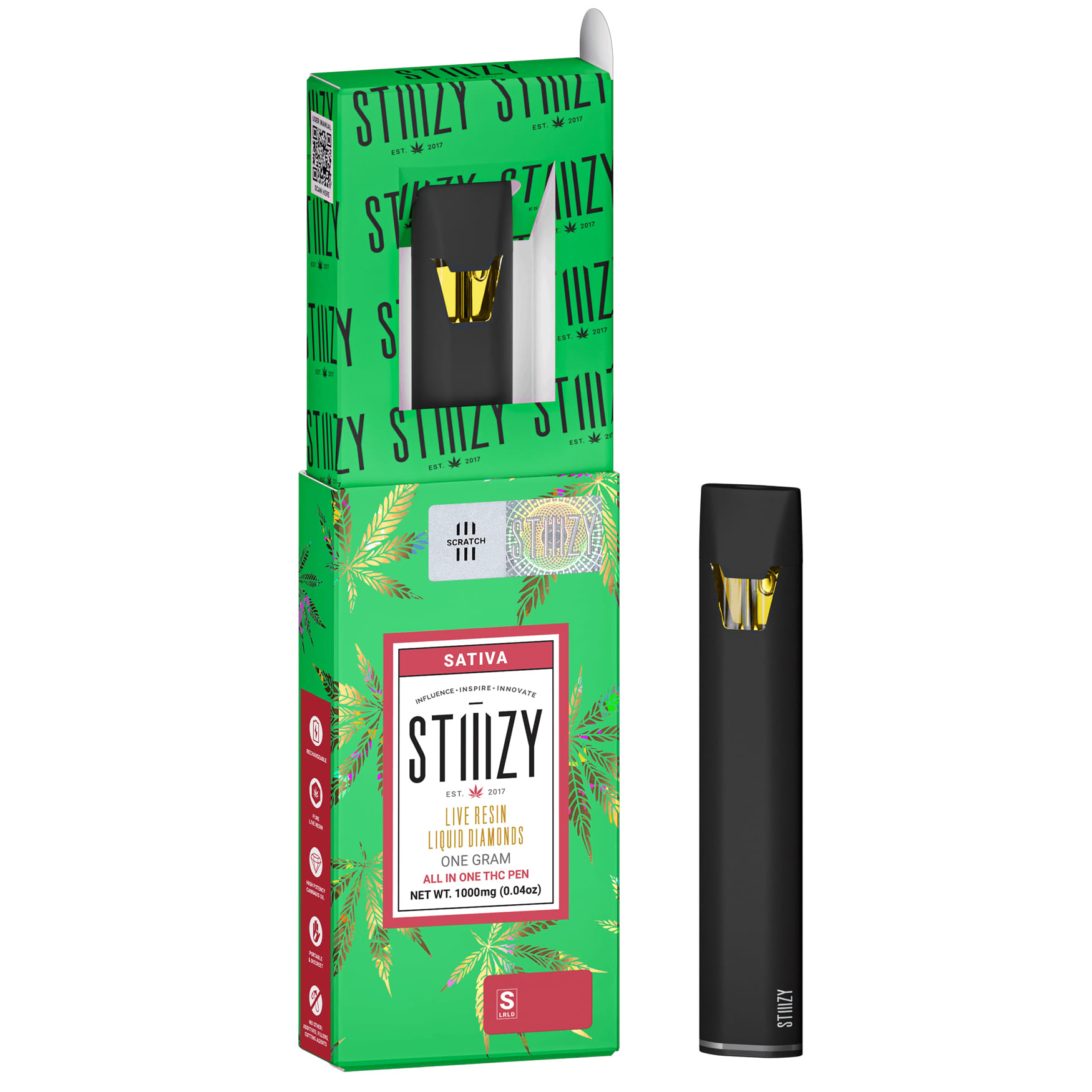 Green Crack (S) Liquid Diamonds AIO 1g *B2G1 EVERYDAY* *SPECIAL PRICING* - Stiiizy - Green Crack (S) - $25.50 - Cartridges