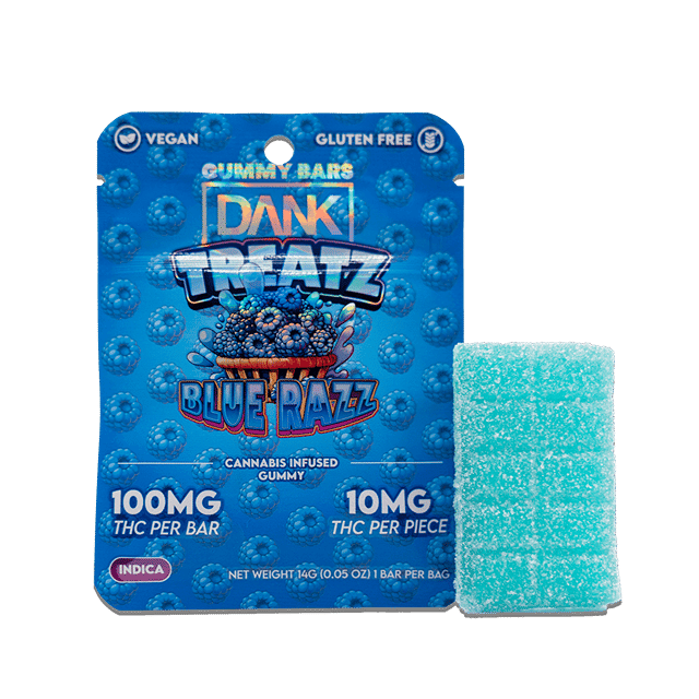 100MG Gummy Bar Blue Razz