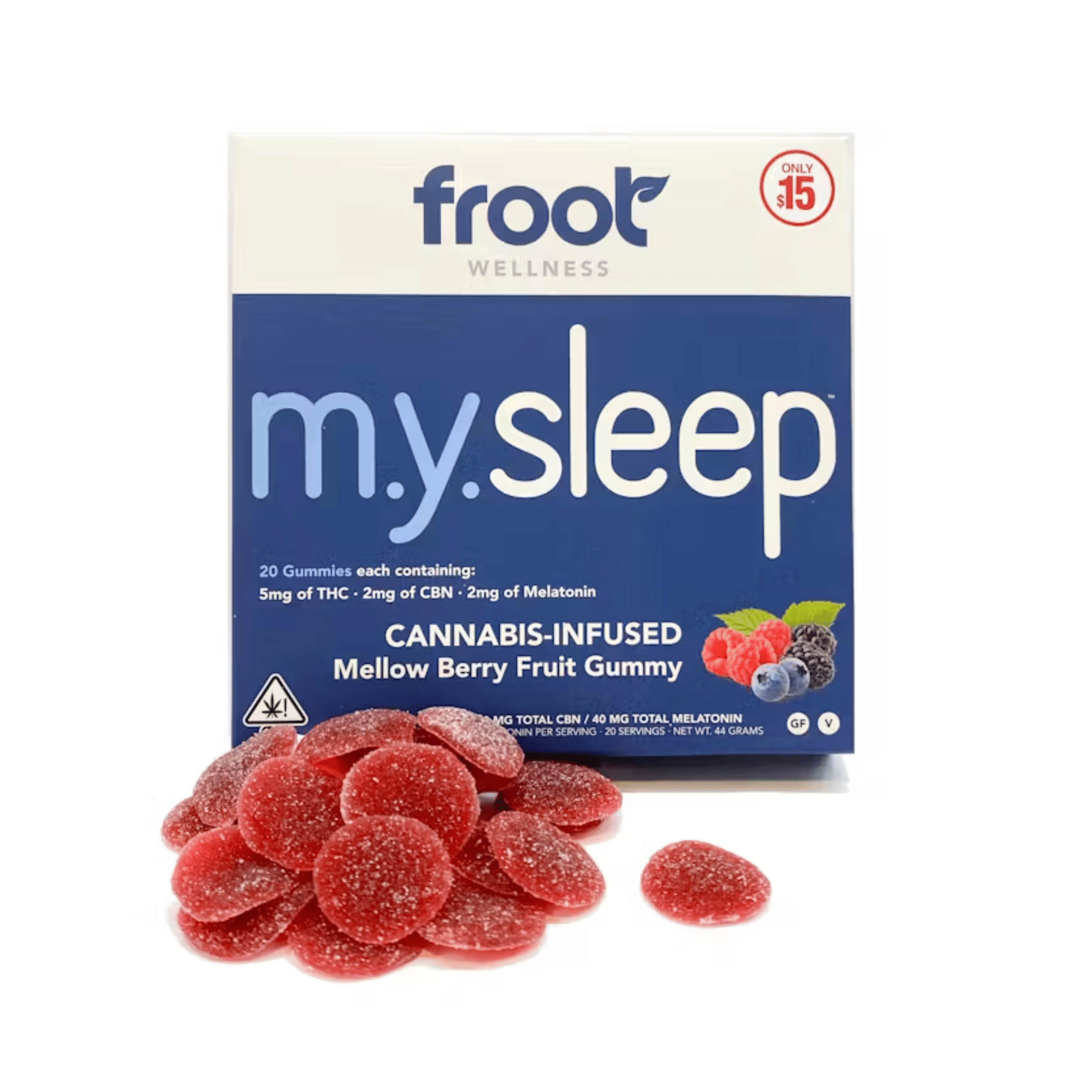 My Sleep Gummies - 100mg THC, 40mg CBN - Froot -  - $15 - Edibles