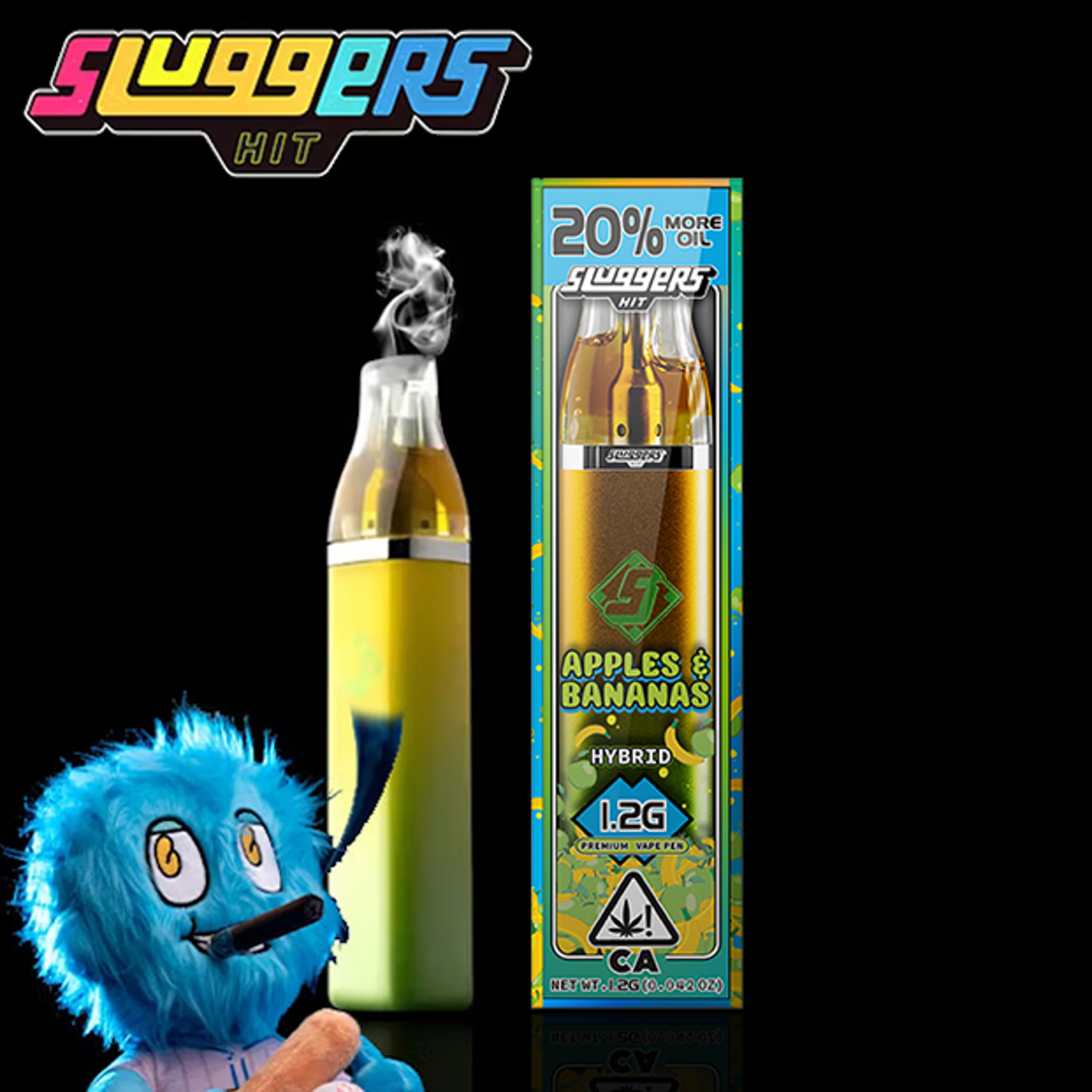 Sluggers AIO - Apples and Bananas - Live Resin Infused (All-In-One) - 1.2g - Sluggers - 1.2g - $32.99 - Disposable Vape Pens (All In One)