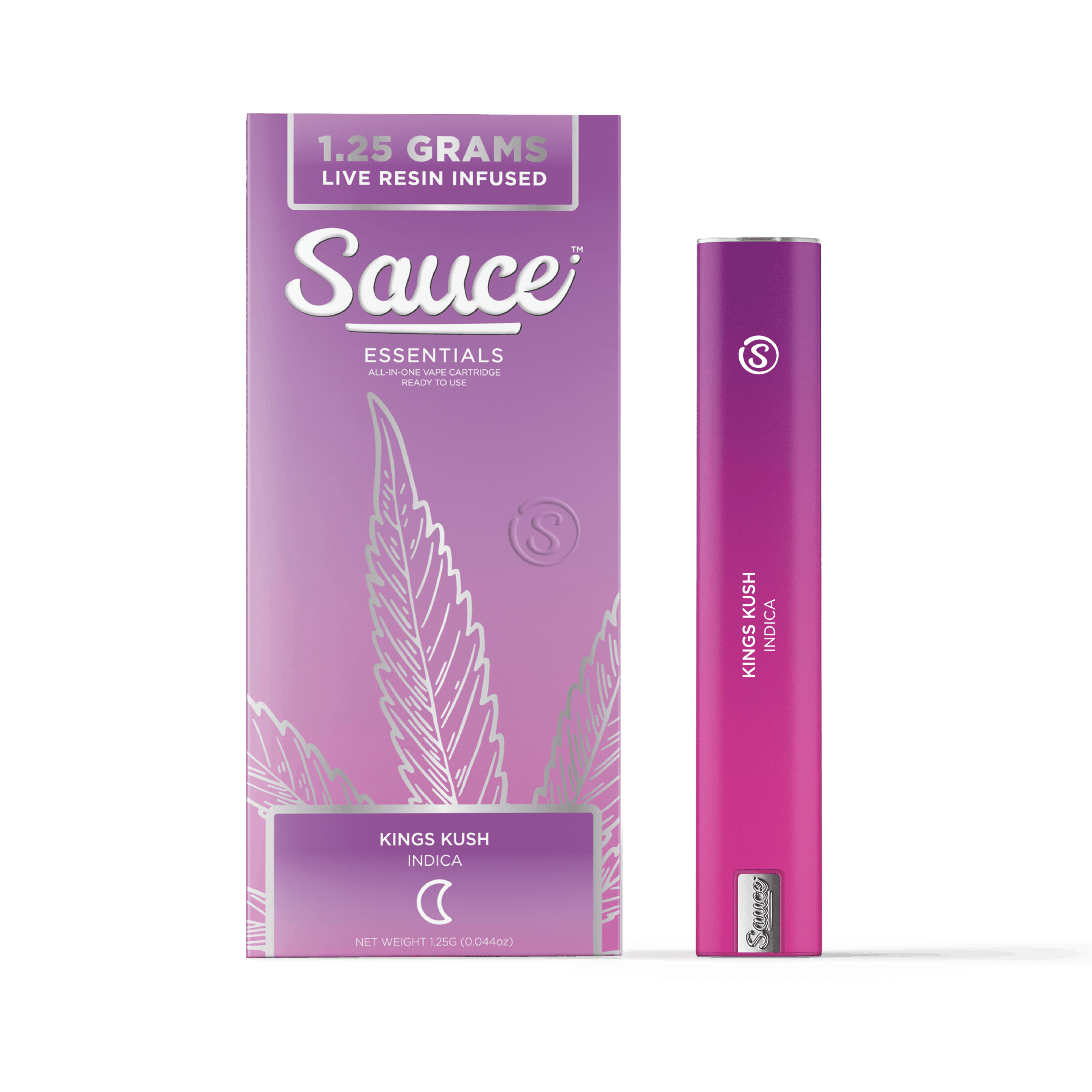King's Kush - Live Resin - Disposable - Sauce Essentials - 1.25 Gram - $41.99 - Disposable Vape (All-In-One, Battery Built-In)