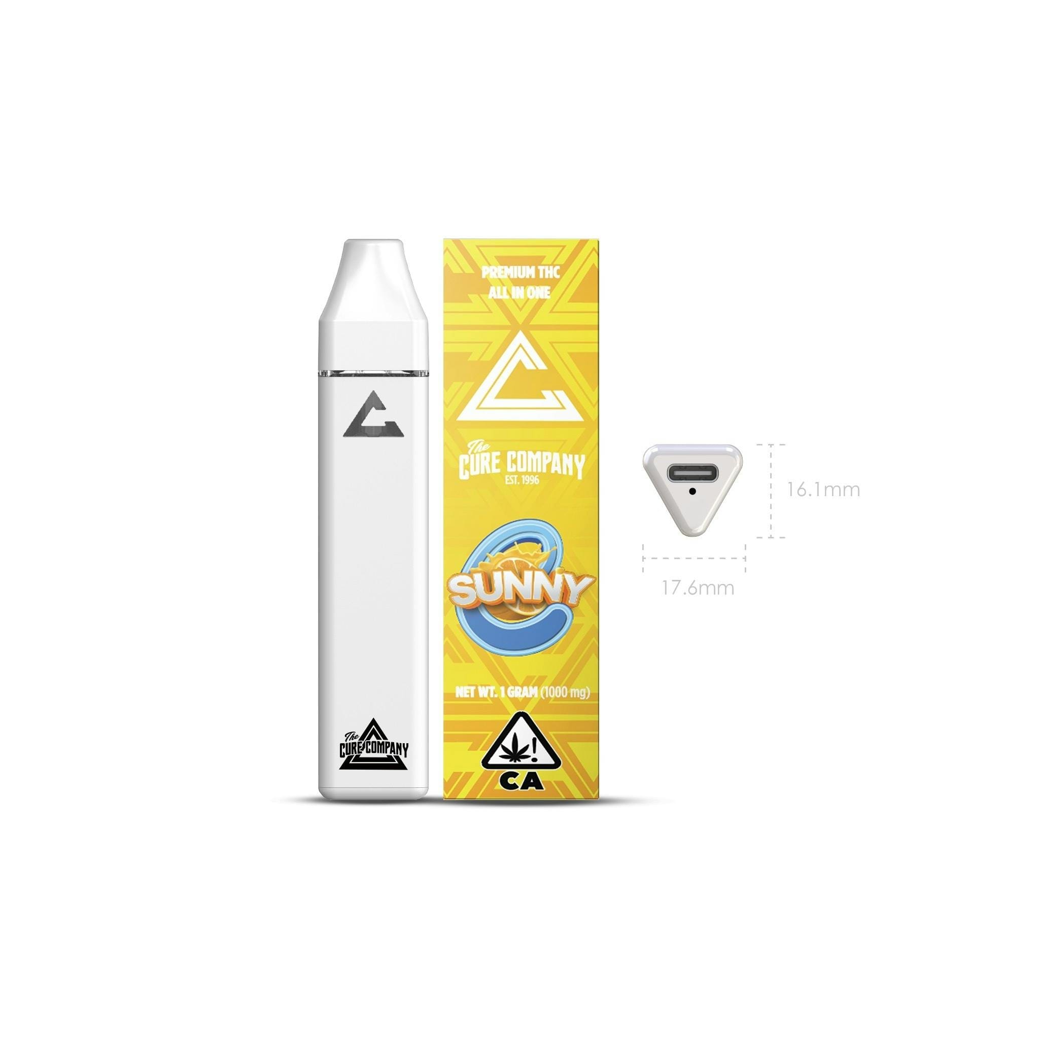 -Sunny C 1g AIO Vape Pen - The Cure Company -  - $20.17 - Vapes