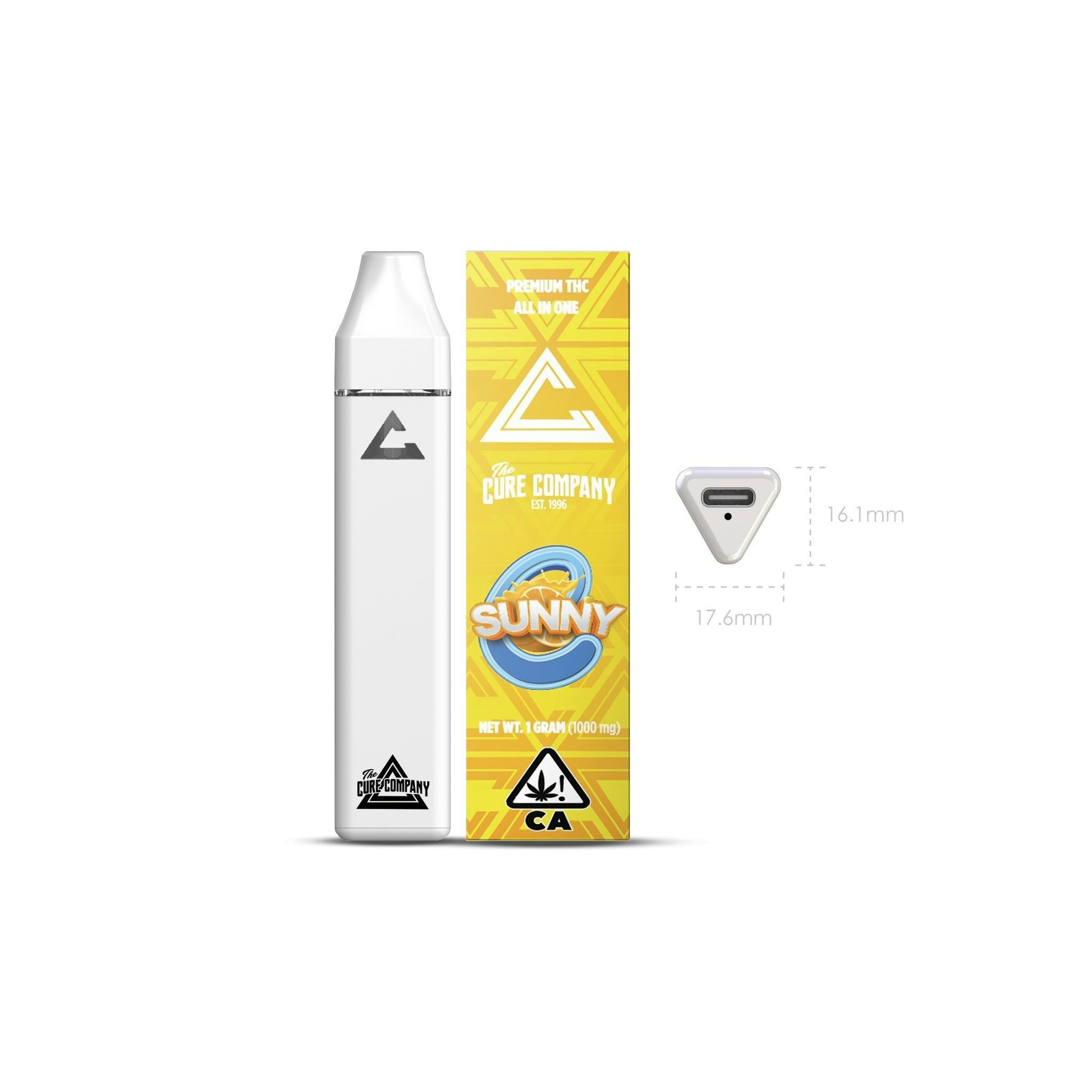 -Sunny C 1g AIO Vape Pen - The Cure Company - - $20.17 - Vapes
