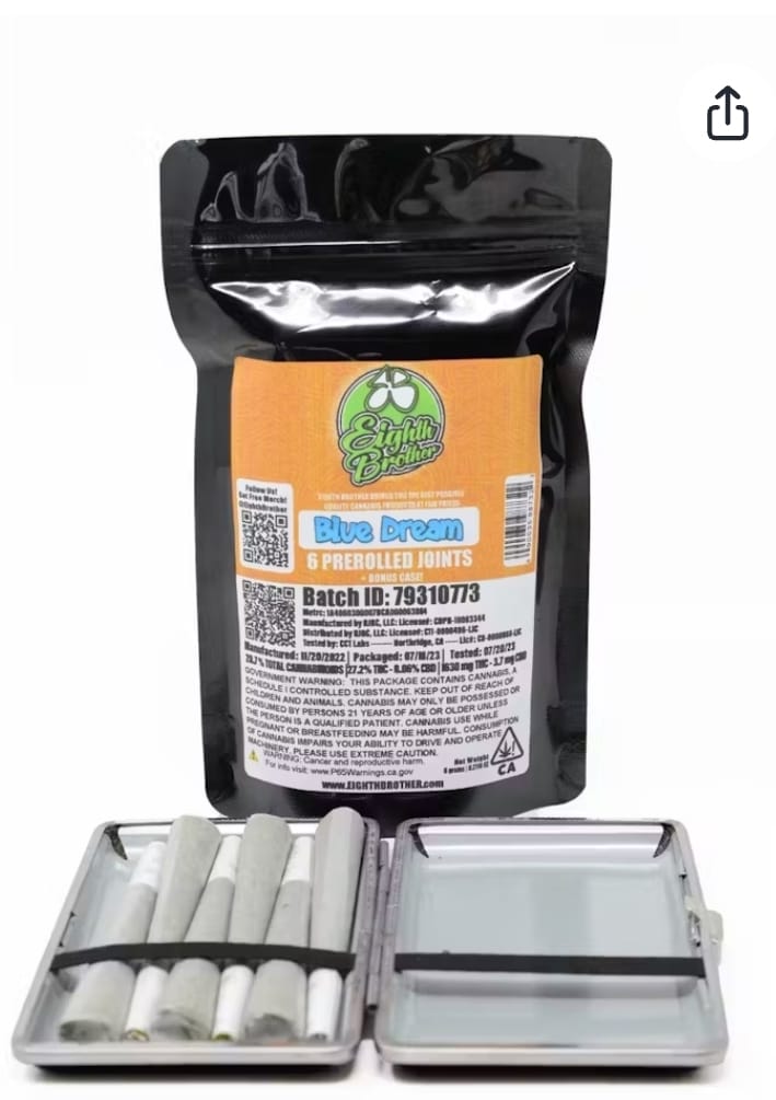 Blue Dream Preroll 6-pack (6g) total -  - $39.99 - Pre-Rolls