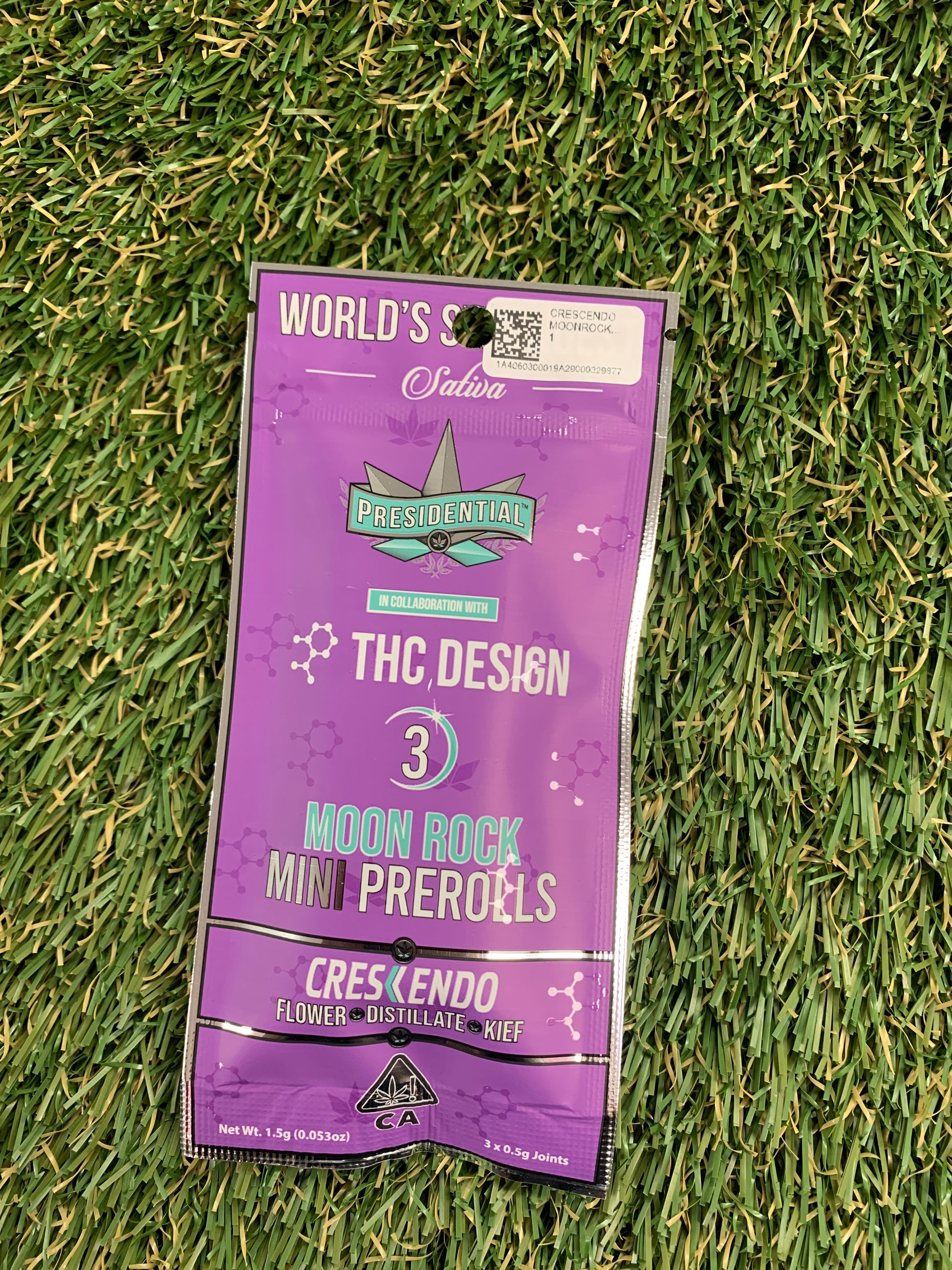 CRESCENDO MOONROCK INFUSED 3PK PRE ROLL - Presidential -  - $21.50 - Pre-Roll Infused