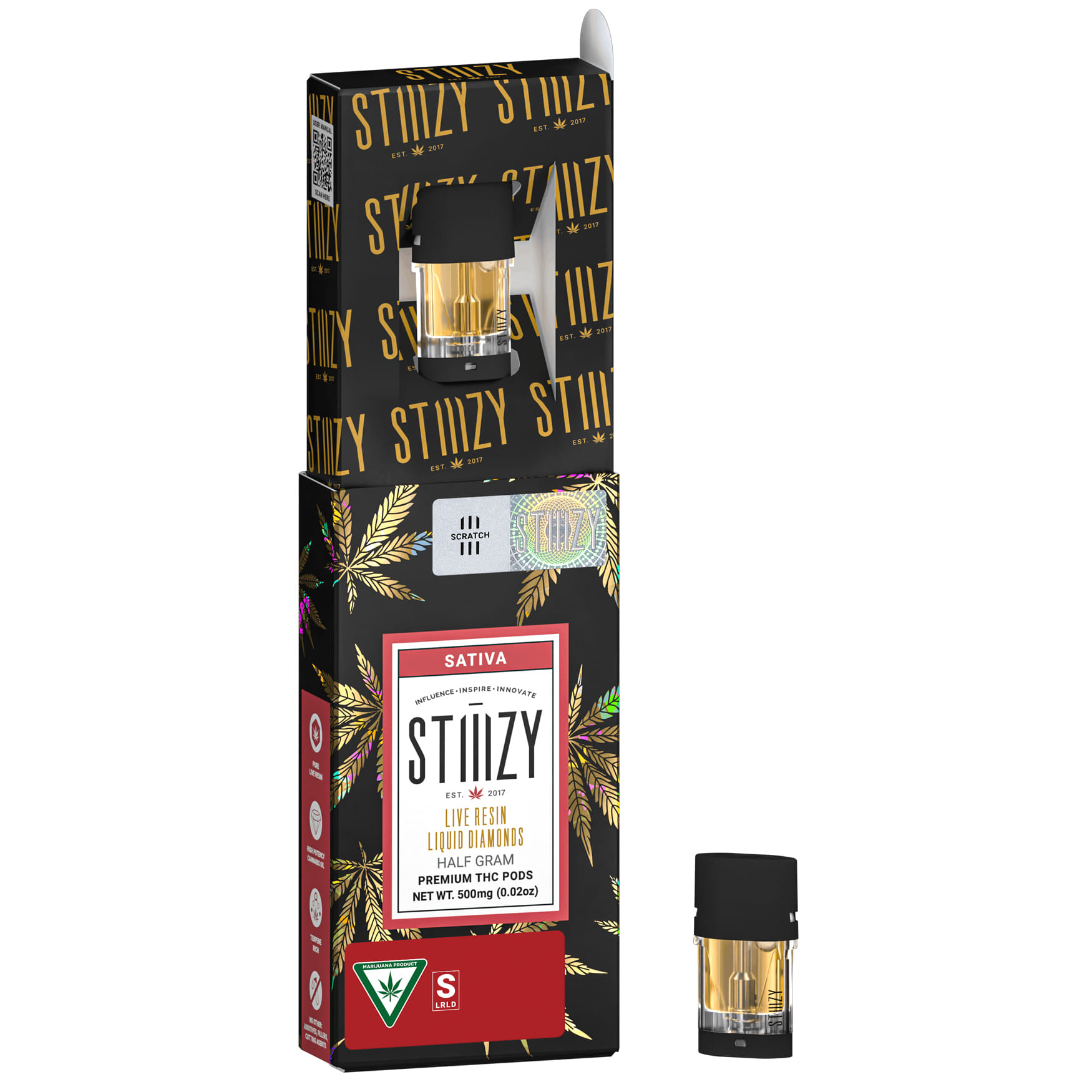 Hawaiian Snow  (S) Liquid Diamonds Pod 0.5g *B2G1 EVERYDAY* *SPECIAL PRICING* - Stiiizy - Hawaiian Snow  (S) - $12.50 - Cartridges