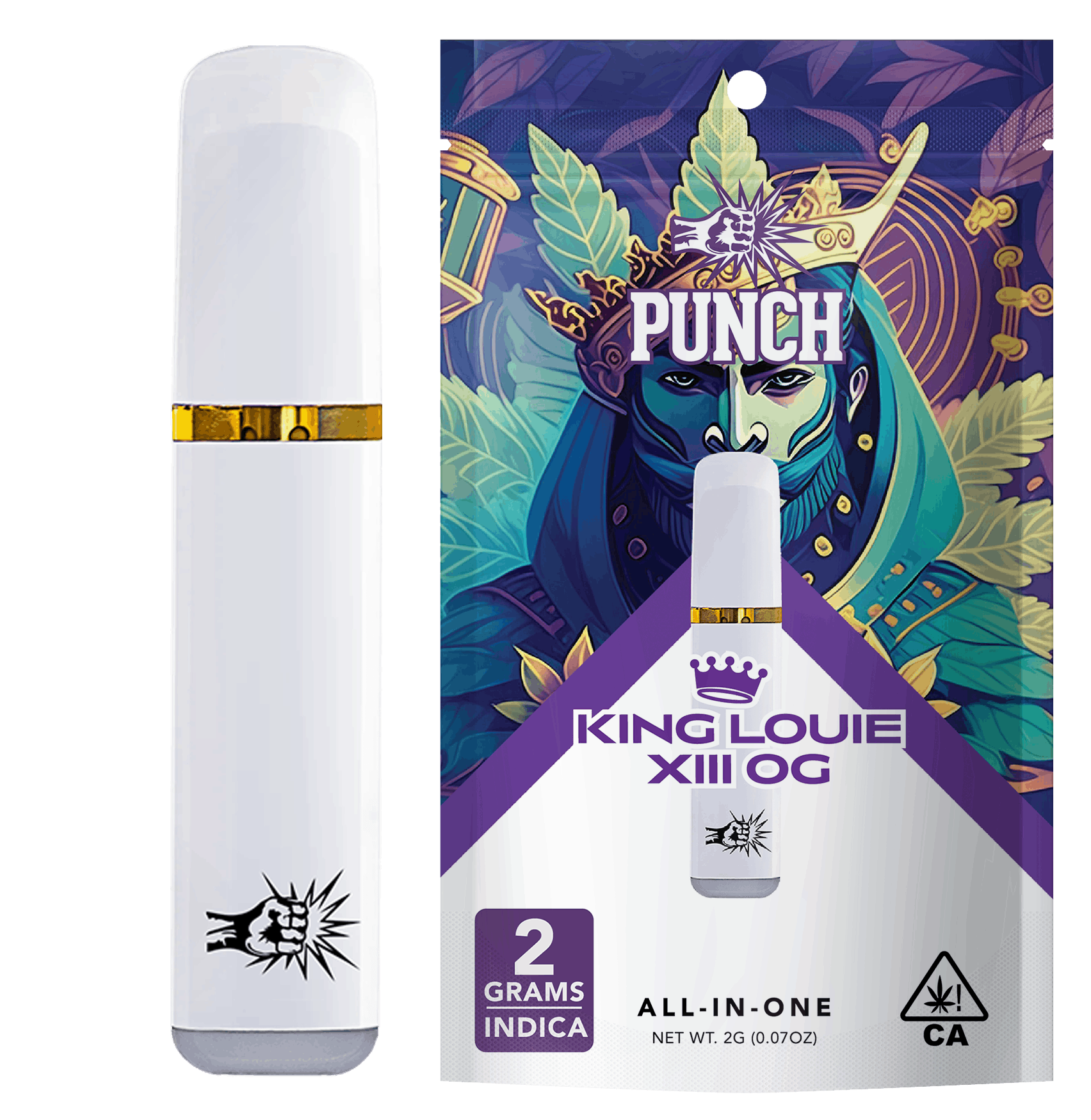 King Louie XIII OG Distillate AIO (2g) Indica - Punch Edibles & Extracts -  - $25.21 - Vapes