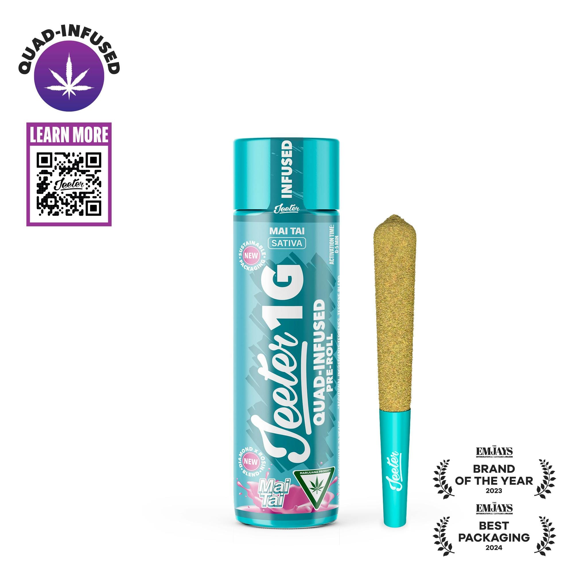 Mai Tai | Quad Infused Pre-Roll - 1g - Jeeter -  - $20 - Infused Pre-Rolls