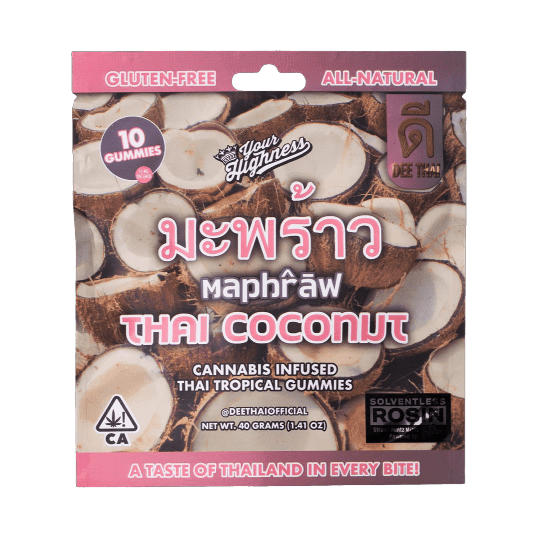Thai Coconut (H) Gummies - Dee Thai - Thai Coconut(H) - $14 - Edibles