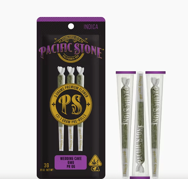 PR OG, WEDDING CAKE & GMO INDICA VARIETY PRE-ROLL 3pk 3.0g