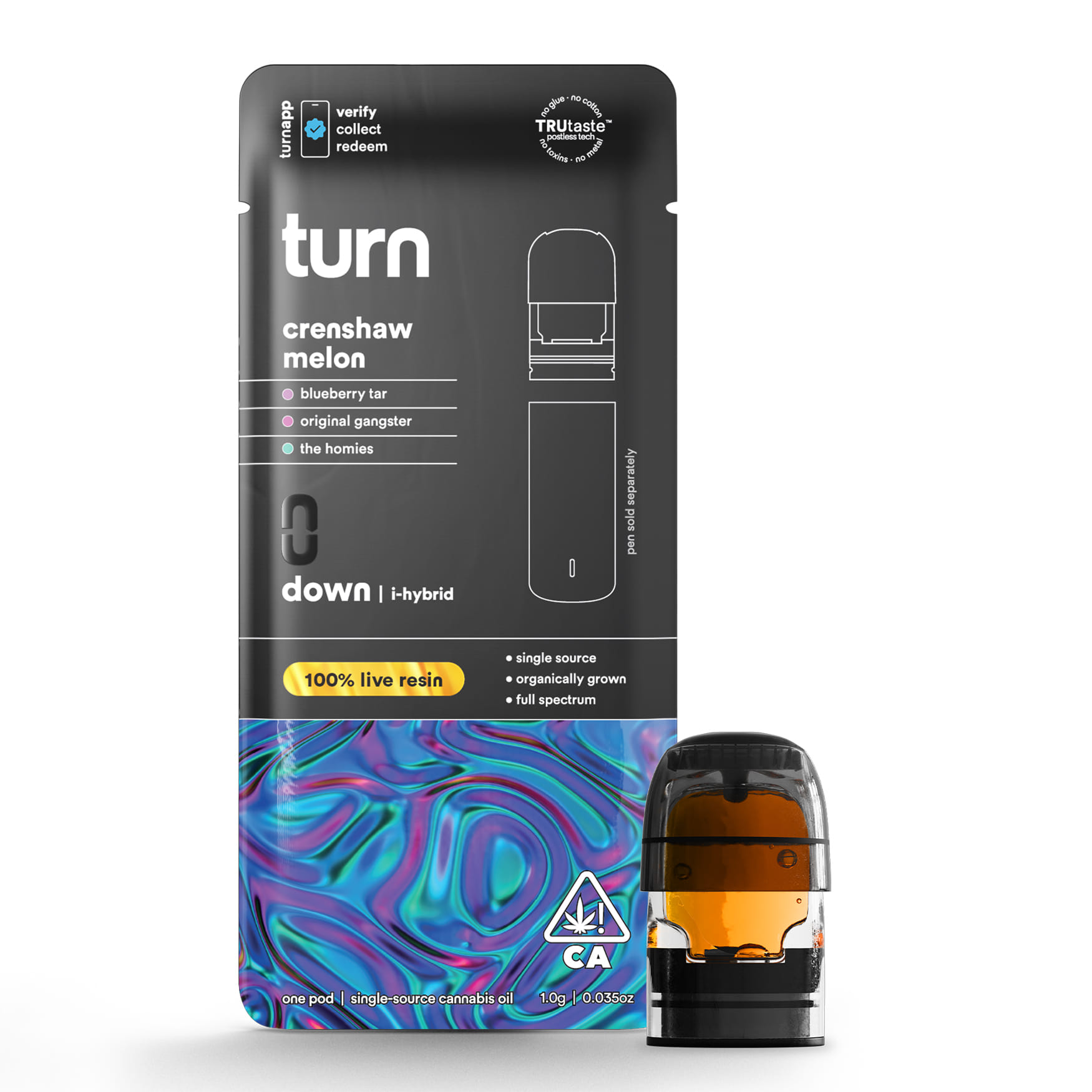 Crenshaw Melon (I)  Live Resin Pod - 1g - Turn - Crenshaw Melon (I) - $34.60 - Cartridges