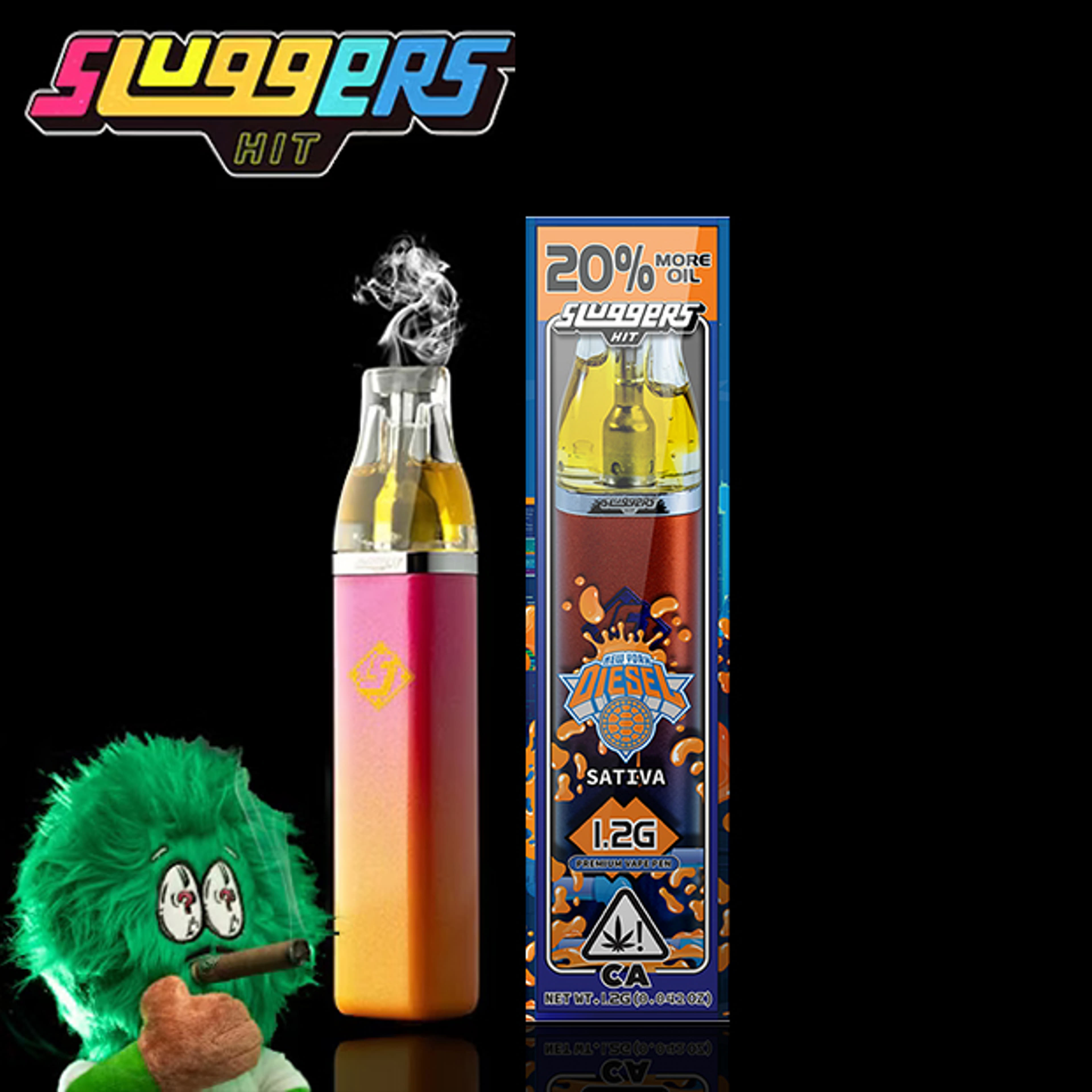 Sluggers AIO - New York Diesel - Live Resin Infused (All-In-One) - 1.2g - Sluggers - Dispo - $32.99 - Disposable Vape Pens (All In One)