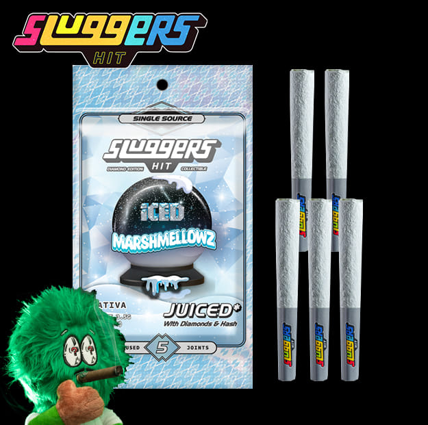 Sluggers - Iced Marshmellowz - Diamond Edition - Infused Pre-Rolls (5 Pack) - 3.5g - Sluggers - 5 Pack - $35.99 - Pre-Rolls