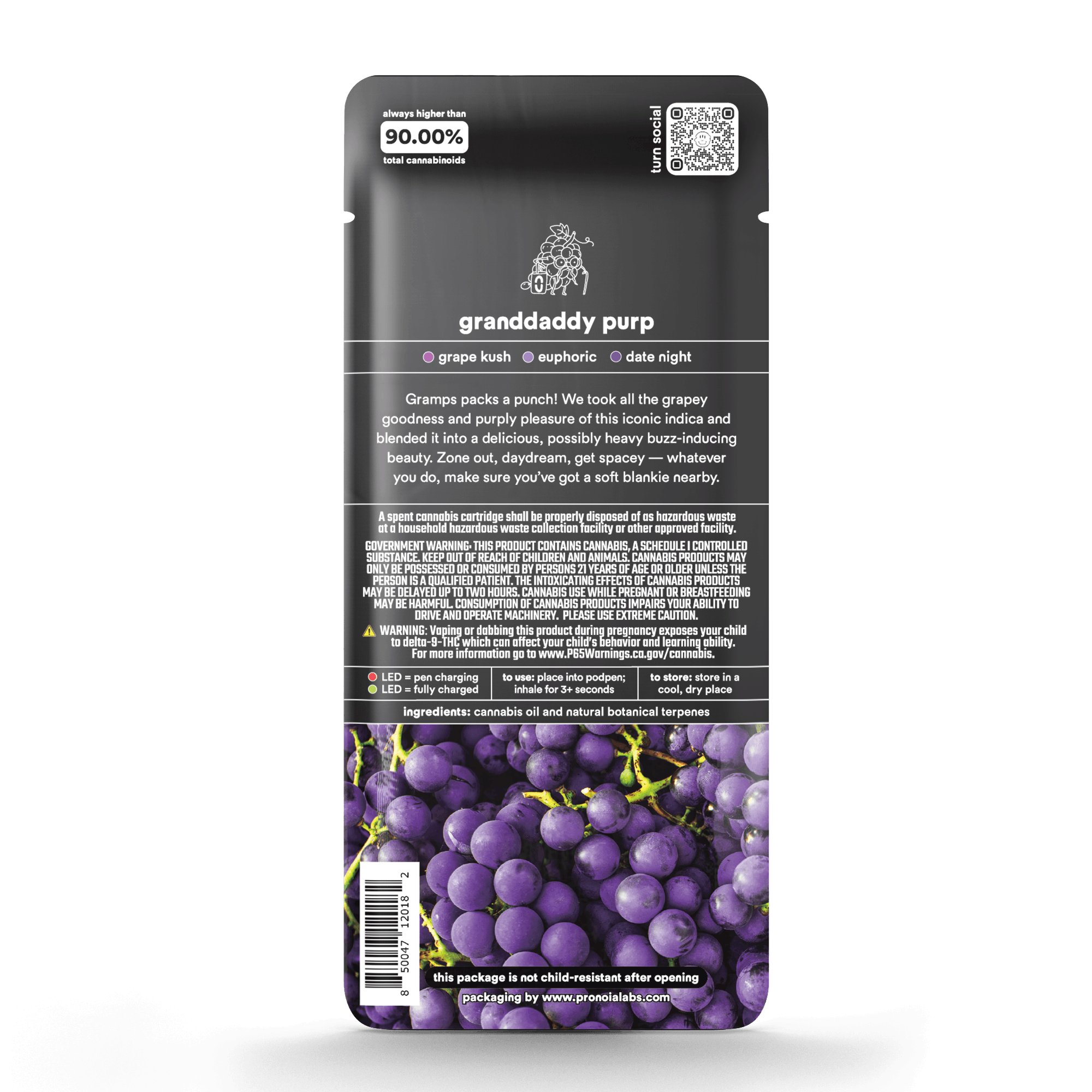 Turn Down Botanica Blends POD | 1g - Granddaddy Purp - Indica - Turn -  - $26 - Vape Carts