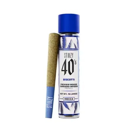Stiiizy 40s Infused Preroll - Biscotti (1g Indica)