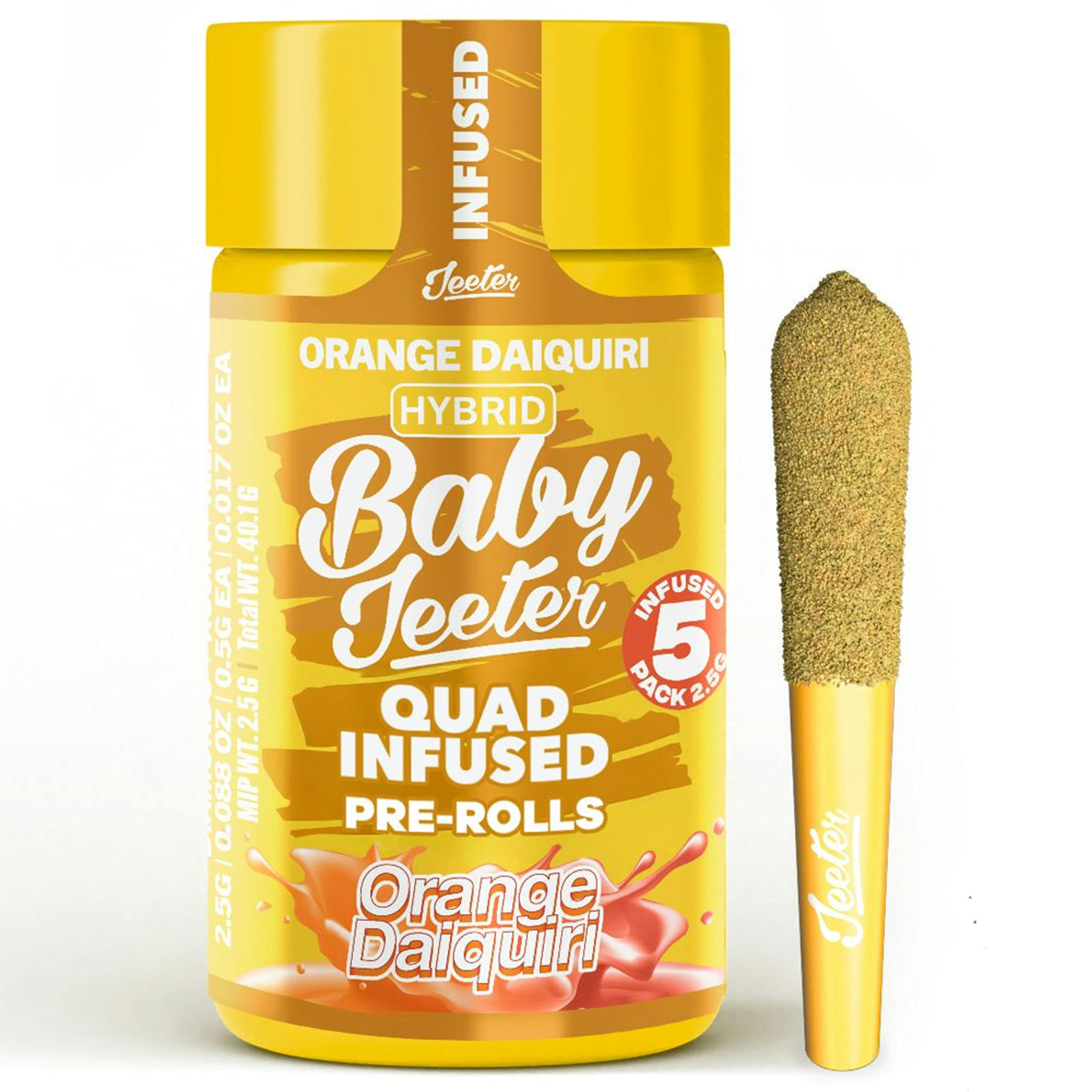 Orange Daiquiri - Baby Infused 5pk *SPECIAL PRICING* - Jeeter - Orange Daiquiri (H) - $30 - Pre-Rolls