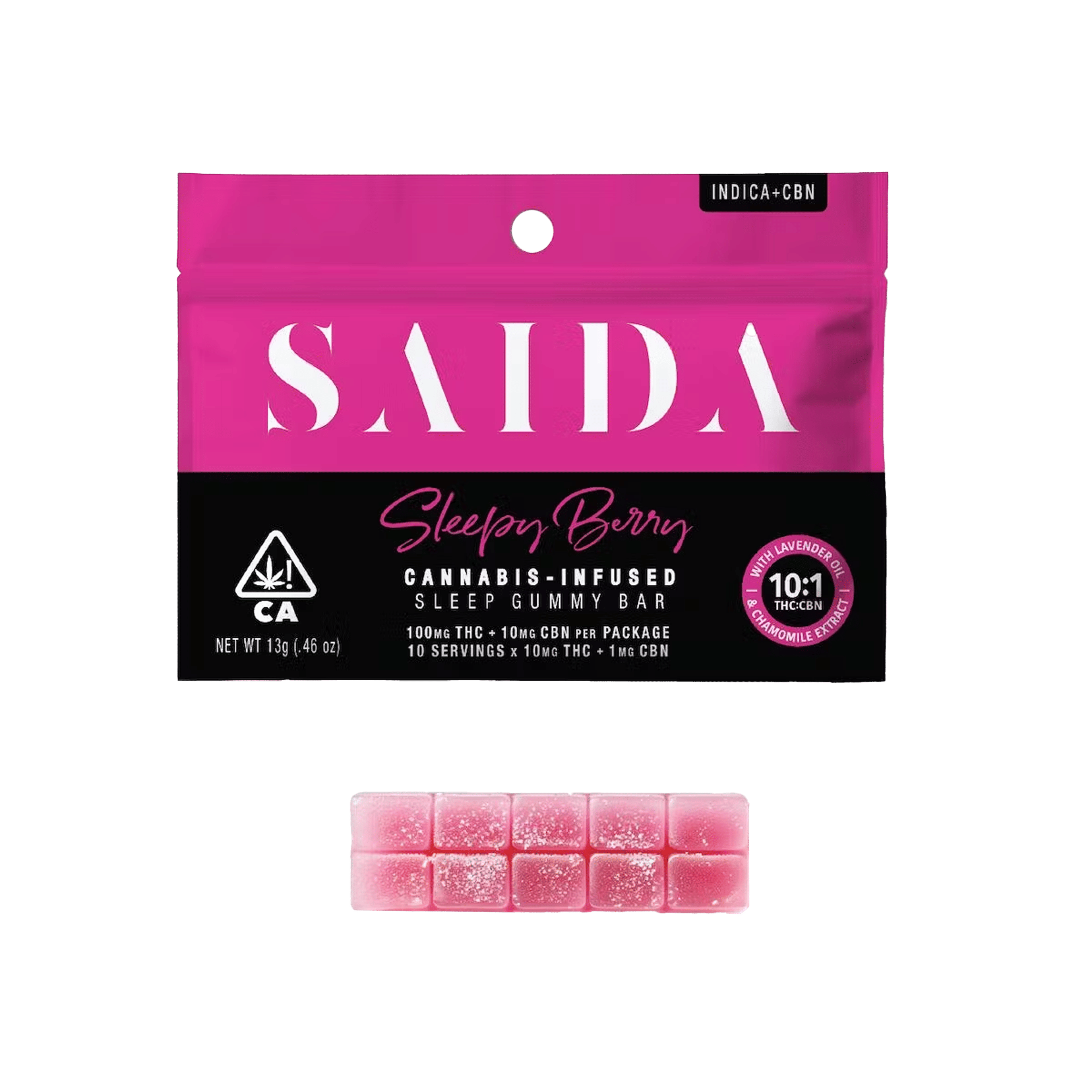 Sleepy Berry - Gummy Bar - Saida - 10 Gummies - $7.99 - Edibles
