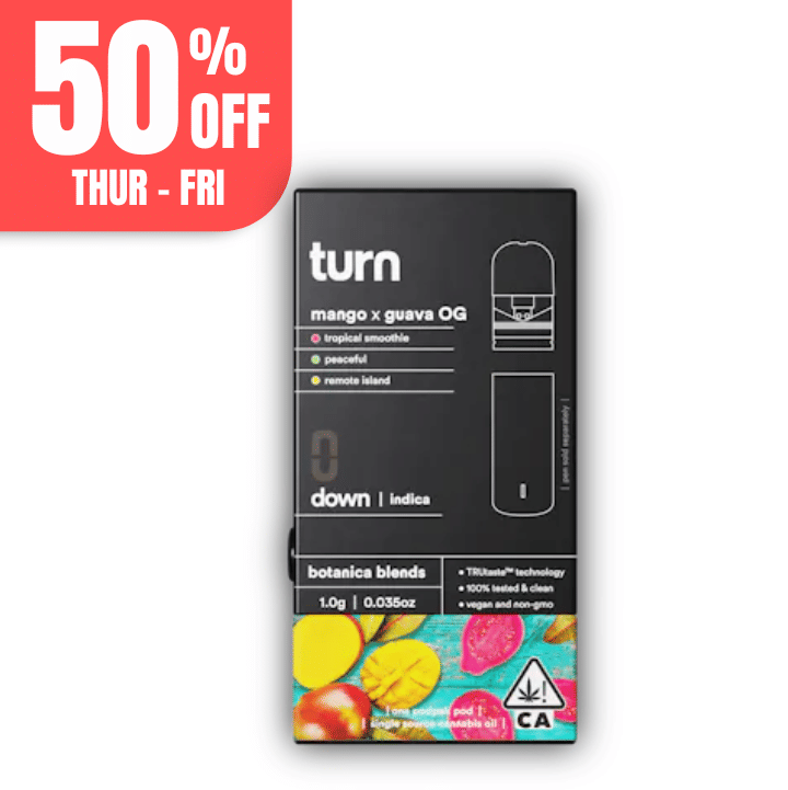 Turn Down Botanica Blends POD | 1g - Mango x Guava OG - Indica - Turn -  - $26 - Vape Carts