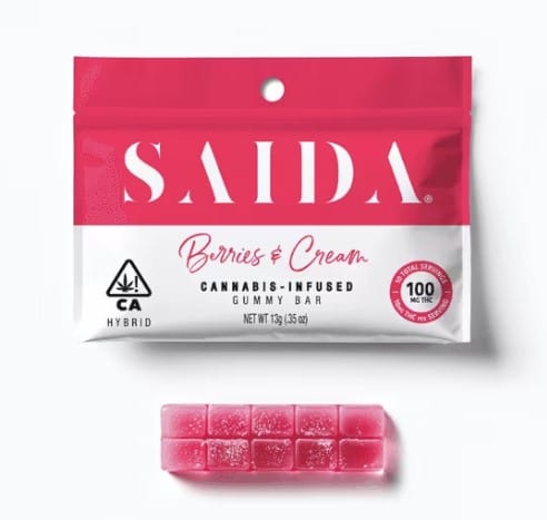 Berries & Cream Gummies 100mg - Saida - Gummies - $4 - Edible