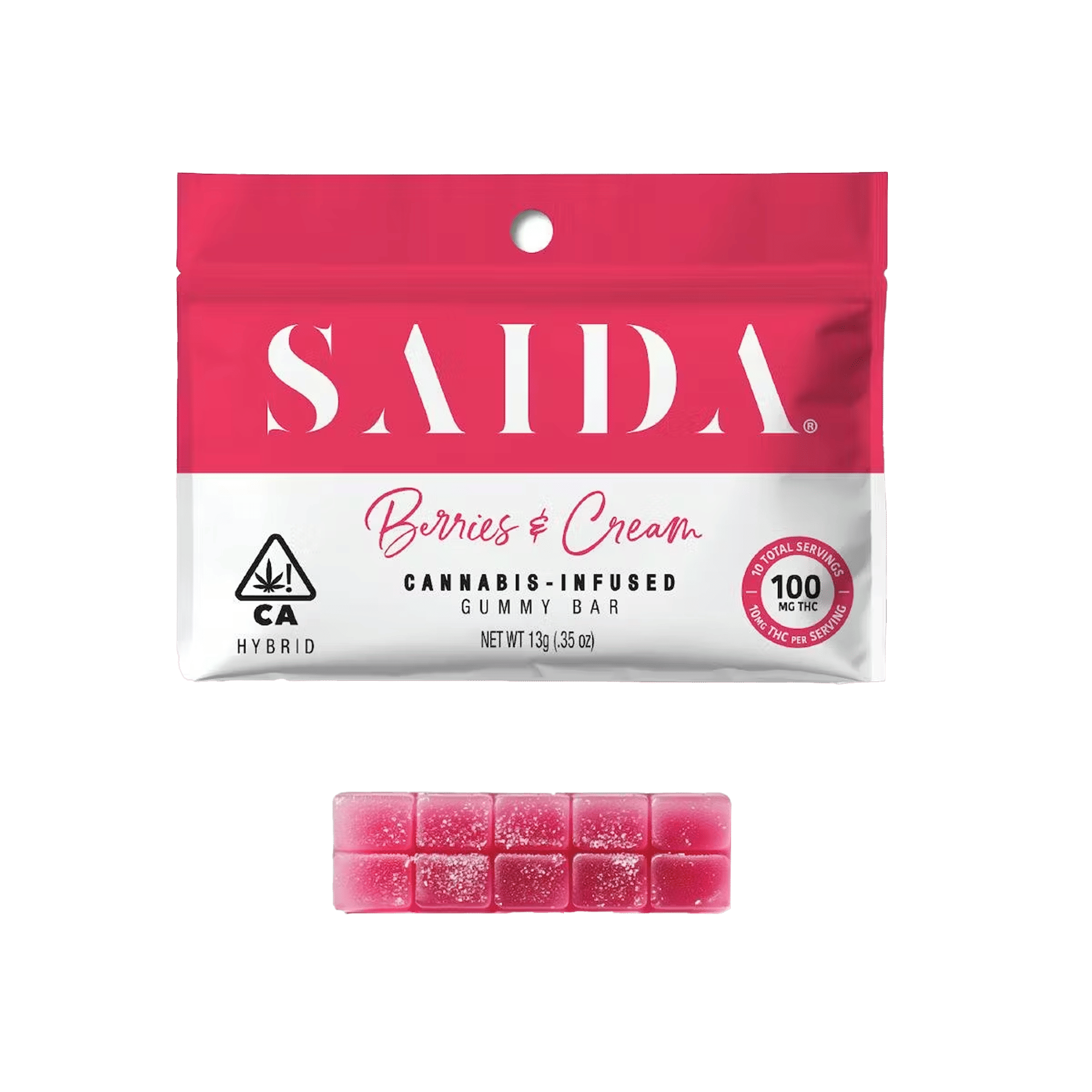 Berries & Cream - Gummy Bar - Saida - 10 Gummies - $7.99 - Edibles