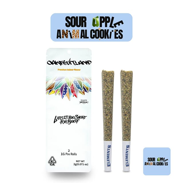 2g 2pk Sour Apple x Animal Cookies Prerolls