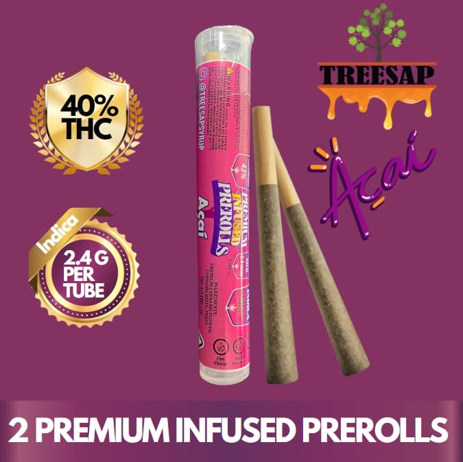 Treesap | 1.2gx2pk - Acai - Infused Pre-Rolls - Treesap -  - $14.75 - Pre-Rolls
