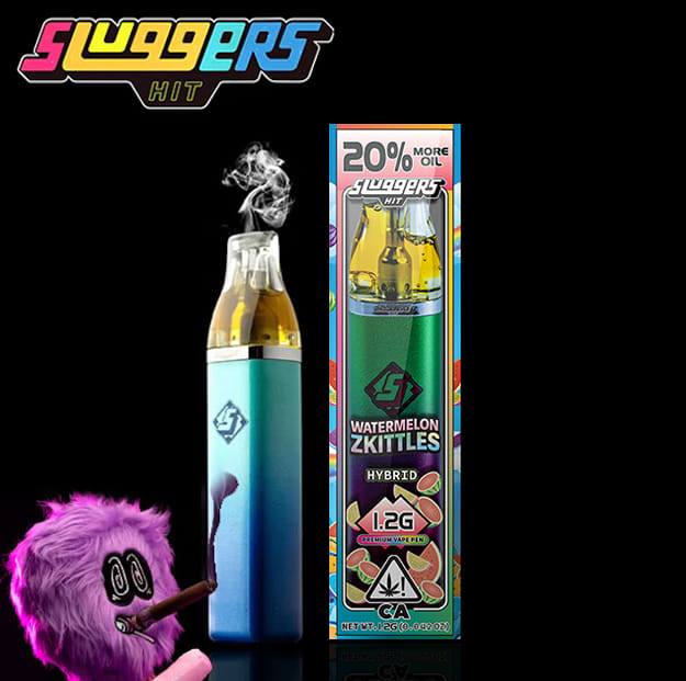 Sluggers AIO - WatermelonZ - Live Resin Infused (All-In-One) - 1.2g - Sluggers - 1.2g - $32.99 - Disposable Vape Pens (All In One)
