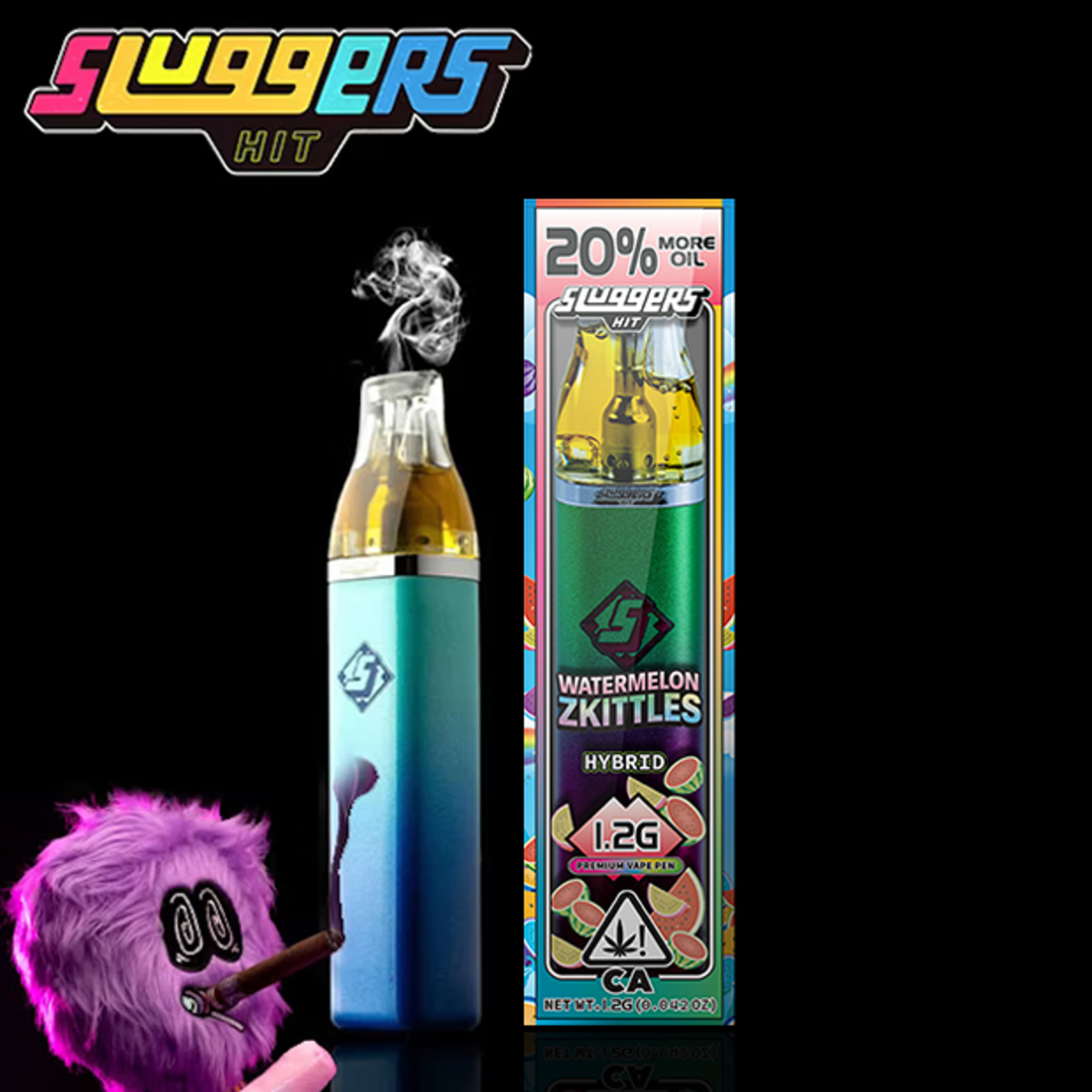 Sluggers AIO - WatermelonZ - Live Resin Infused (All-In-One) - 1.2g - Sluggers - 1.2g - $32.99 - Disposable Vape Pens (All In One)