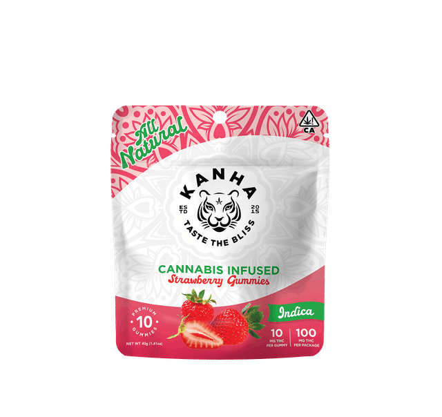 KANHA | Strawberry | Indica | 100mg THC | 10-pack