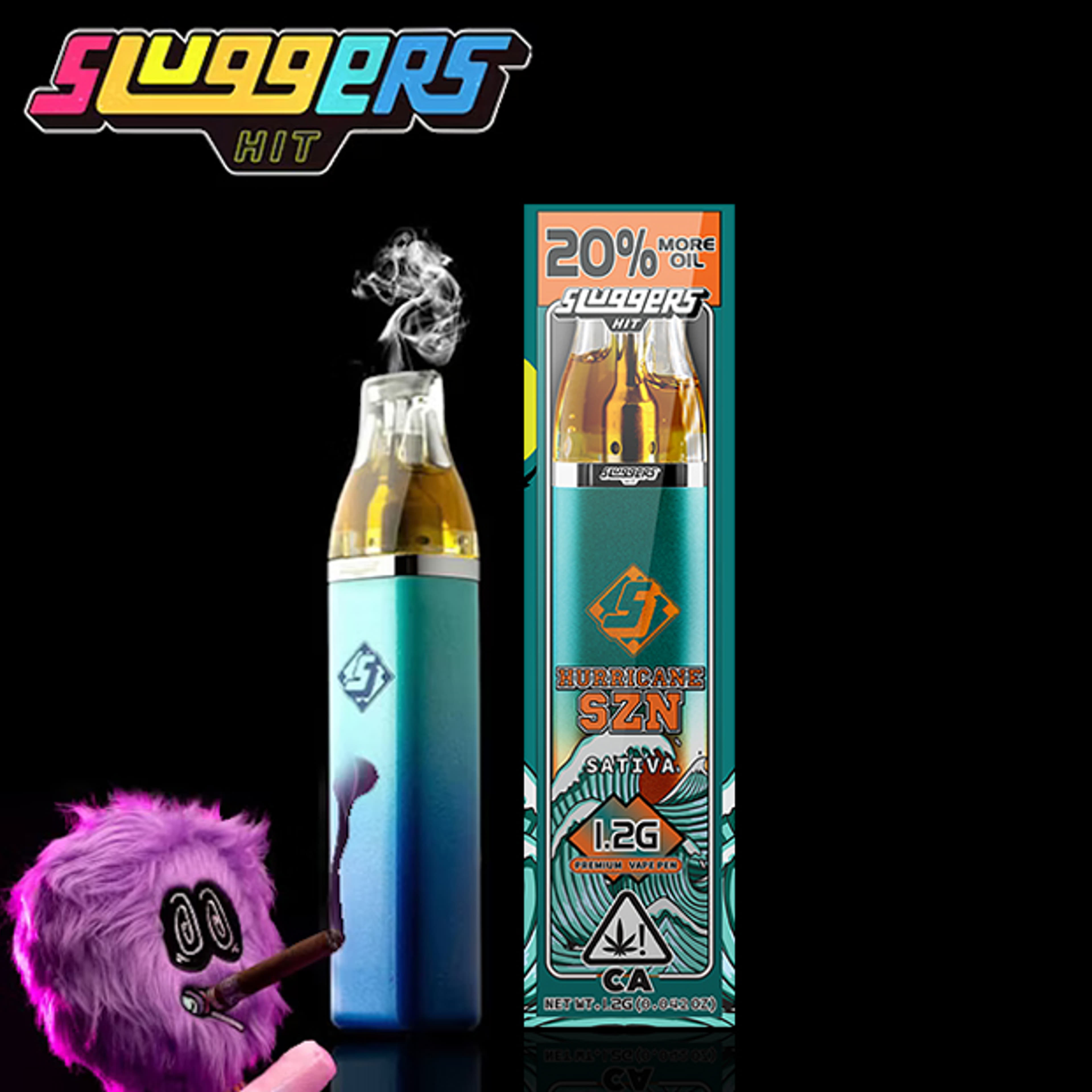 Sluggers AIO - Hurricane SZN - Live Resin Infused (All-In-One) - 1.2g - Sluggers - 1.2g - $32.99 - Disposable Vape Pens (All In One)