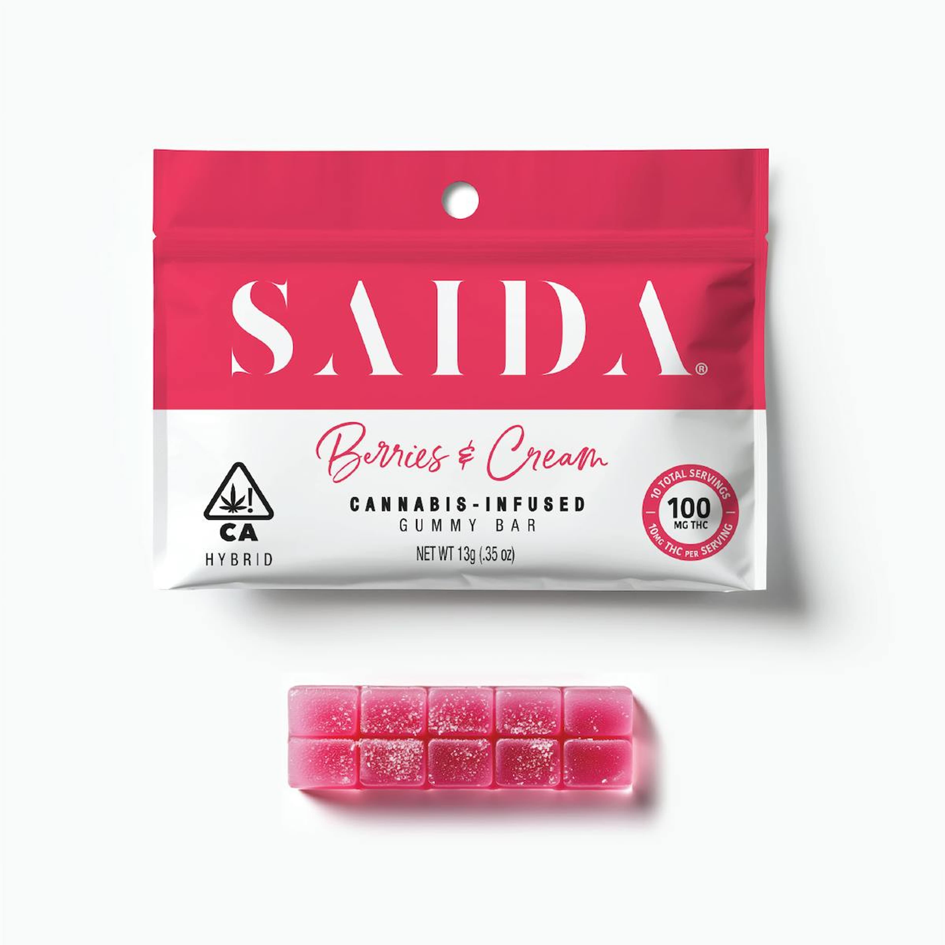 Berries & Cream - Gummy Bar - Saida - 10 Gummies - $7.99 - Edibles