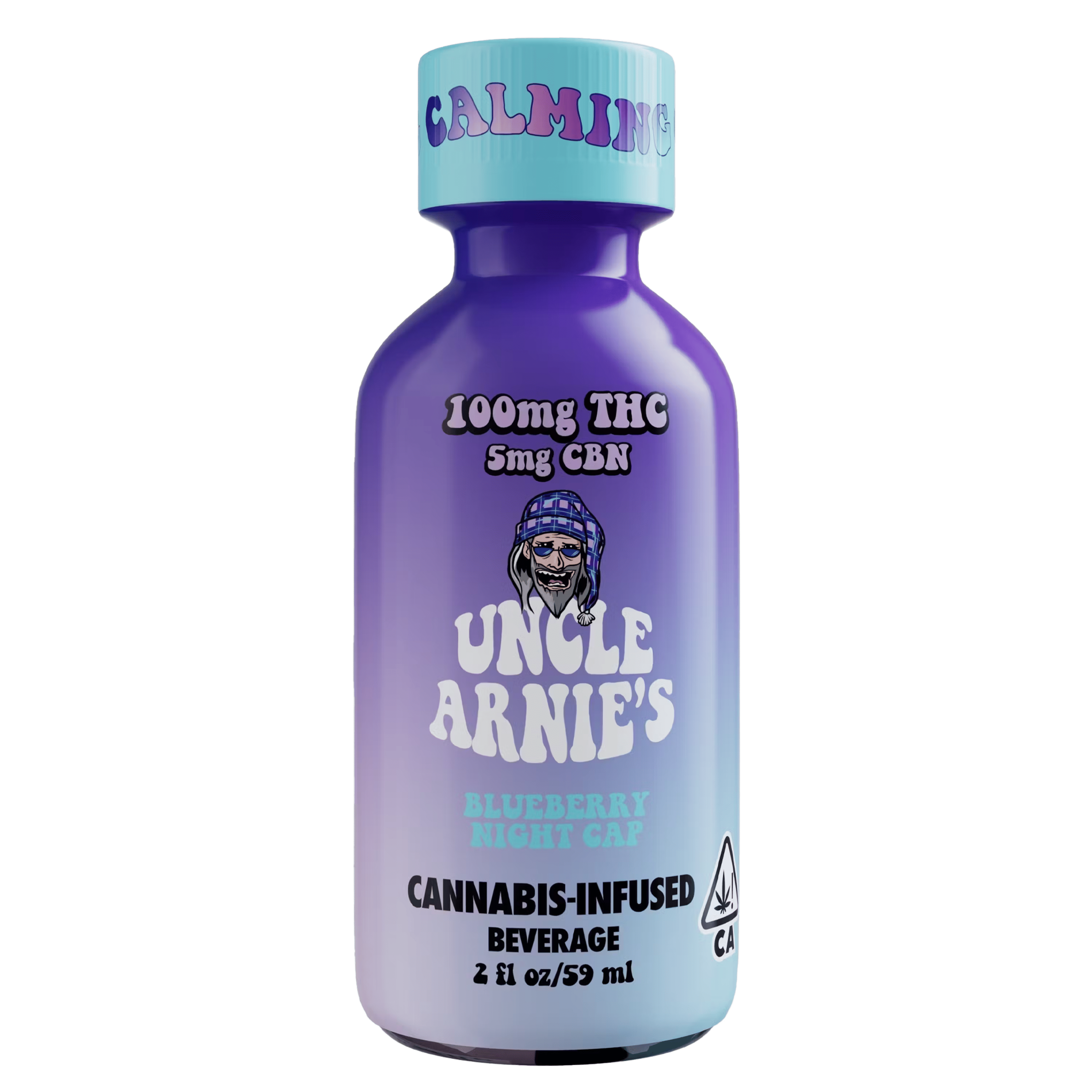 Blueberry Night Cap - 4:1 THC:CBN - Beverage - Uncle Arnies - 2oz (100mg) - $9.99 - Edibles
