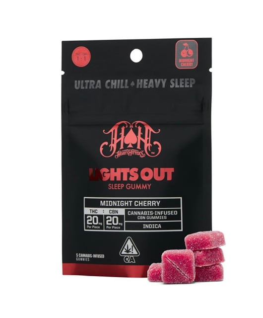 Lights Out Midnight Cherry 1:1 5-Pack Gummies