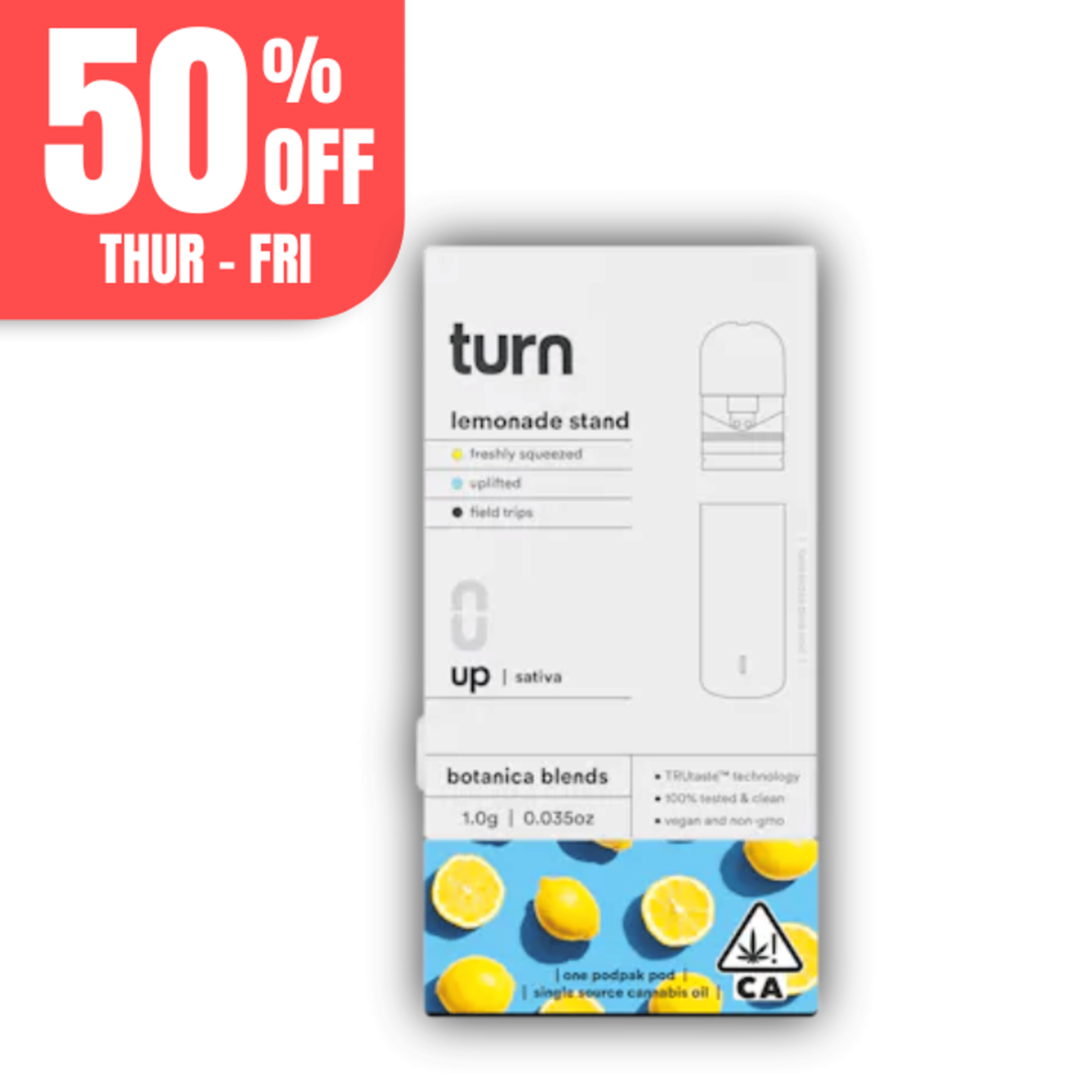 Turn Up Botanica Blends POD | 1g - Lemonade Stand - Sativa - Turn - - $26 - Vape Carts