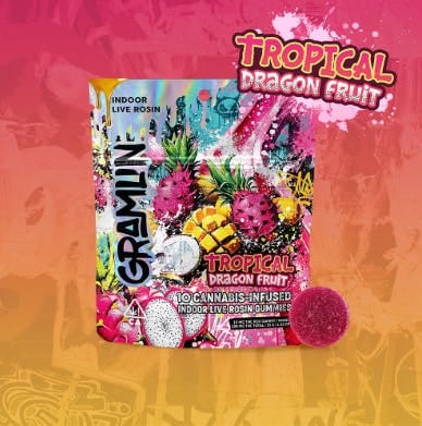 Tropical Dragon Fruit Indica 100mg - Gramlin -  - $10.80 - Edibles