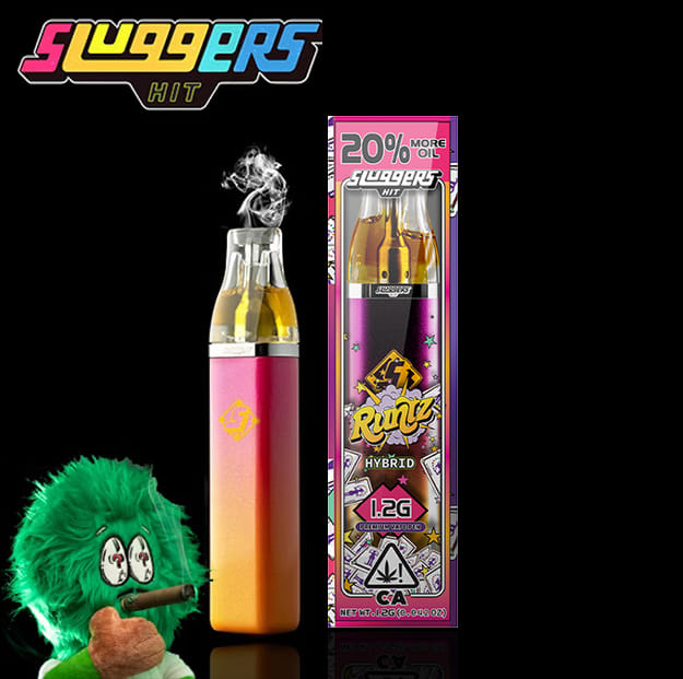 Sluggers AIO - Runtz - Live Resin Infused (All-In-One) - 1.2g - Sluggers - 1.2g - $32.99 - Disposable Vape Pens (All In One)