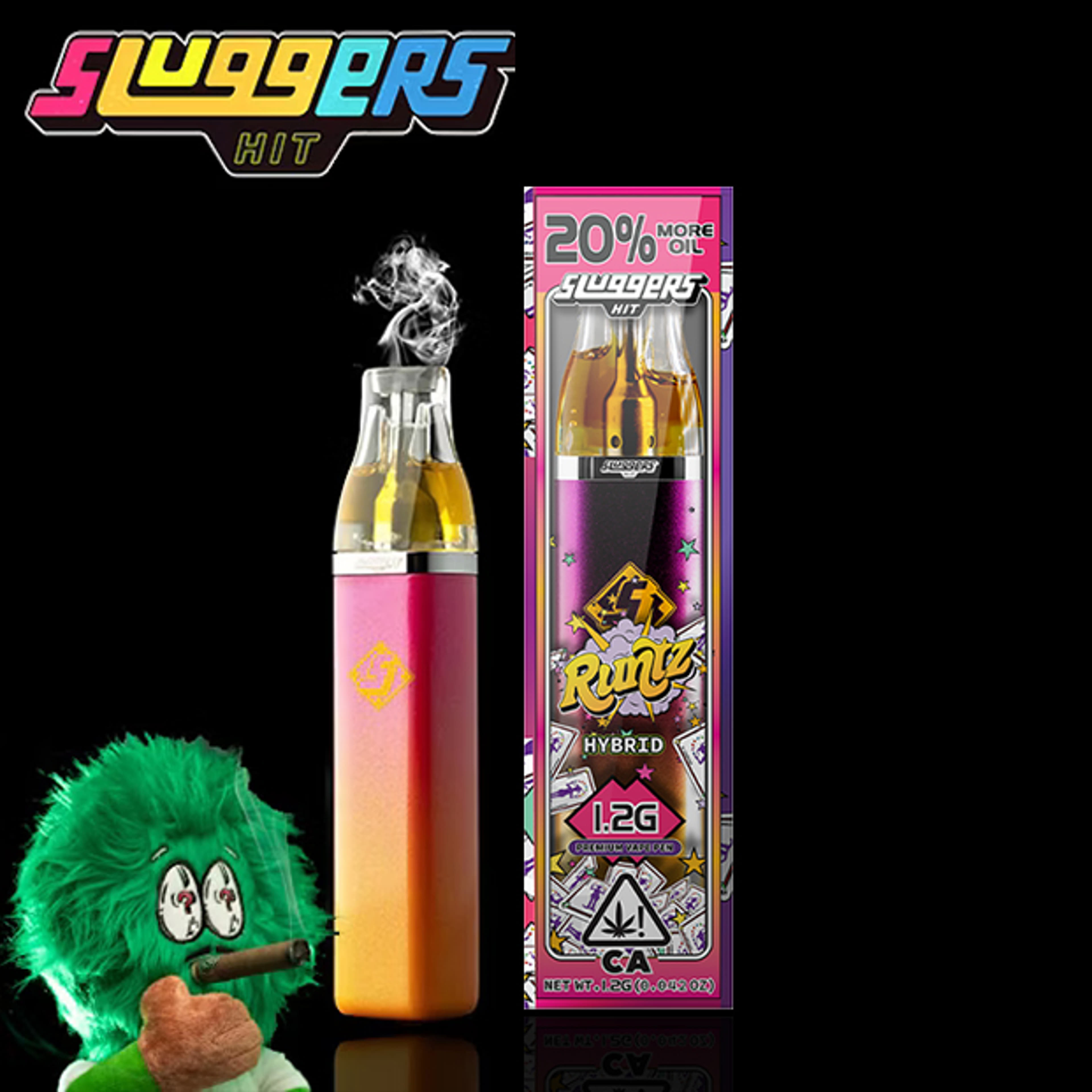 Sluggers AIO - Runtz - Live Resin Infused (All-In-One) - 1.2g - Sluggers - 1.2g - $32.99 - Disposable Vape Pens (All In One)
