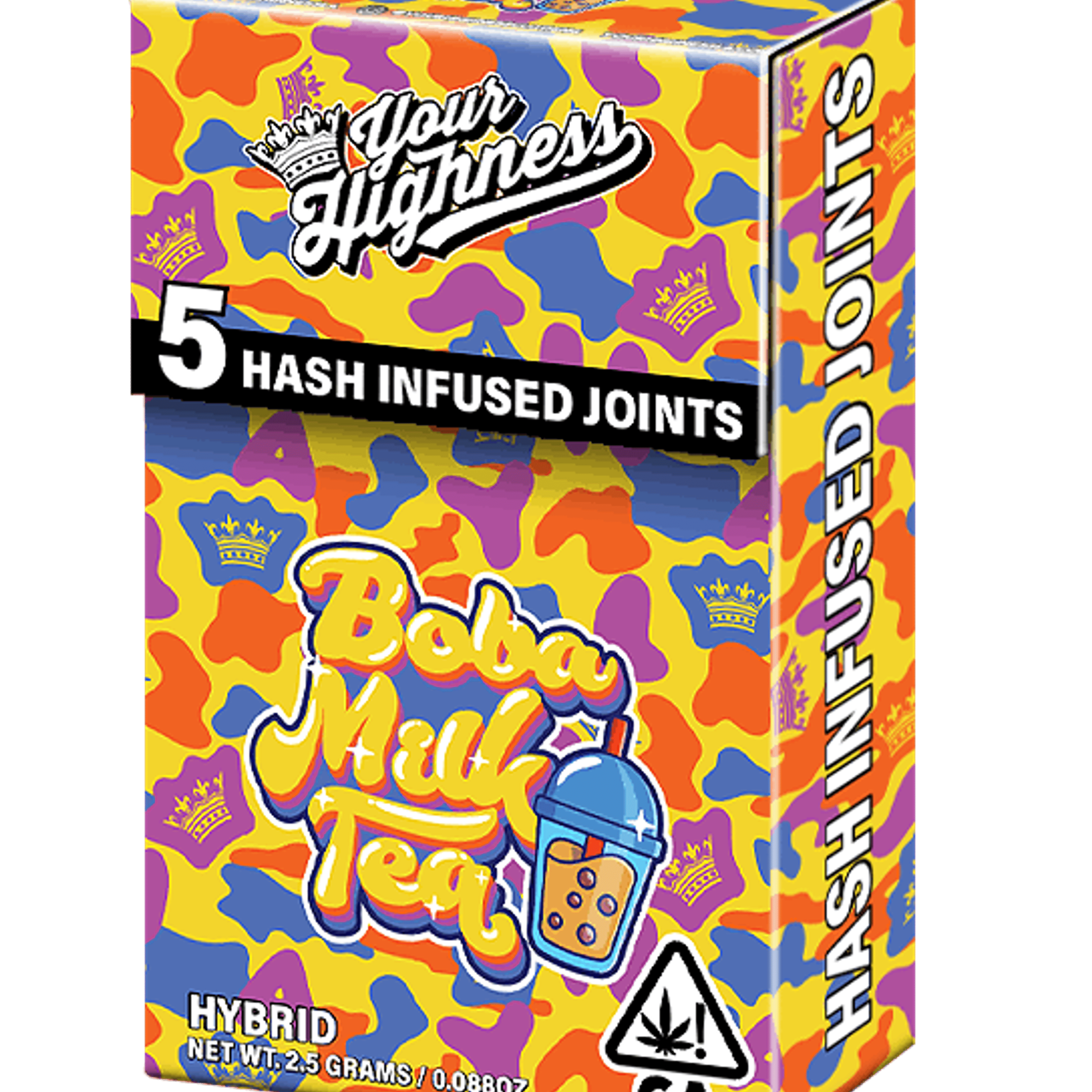 Boba Milk Tea – Live Hash Infused - Pre-Rolls - Your Highness - 2.5g (5 Pack) - $24.99 - Infused Pre-Rolls
