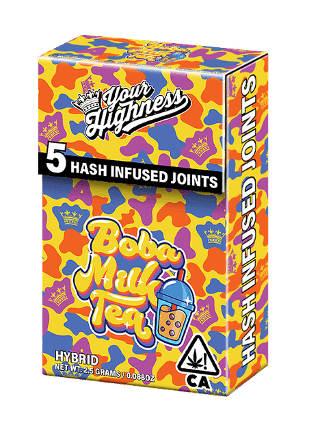 Your Highness 5pk | Boba Milk Tea Hash Infused Prerolls
