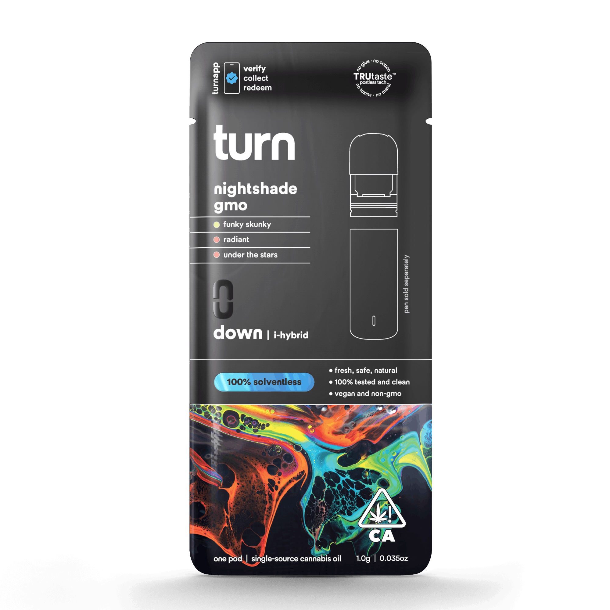 turn: 0.5g pod | nightshade gmo | 100% solventless | down | - turn -  - $50 - Pods
