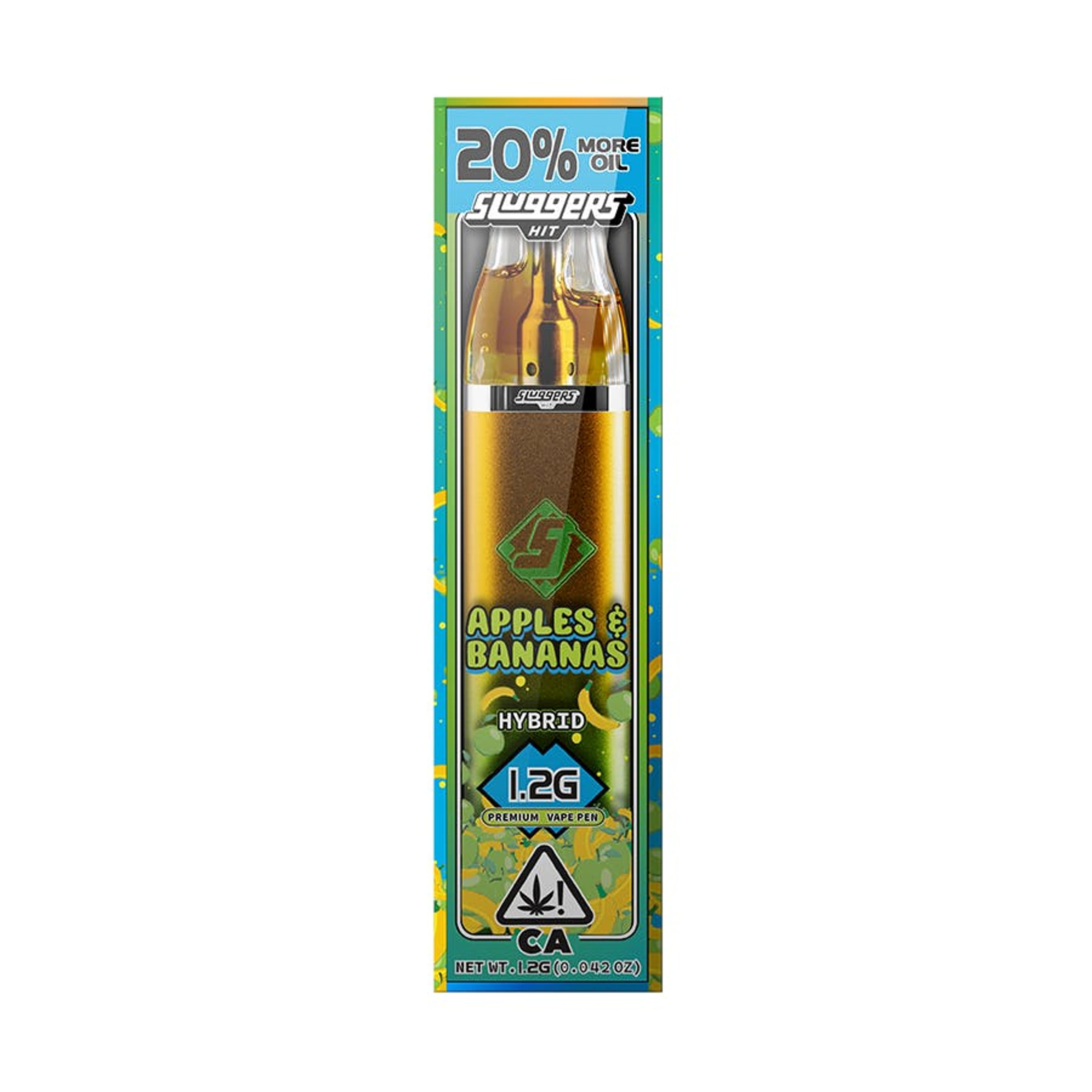 Sluggers: Apples & Bananas (H) Disposable Vape - 1.2g - Sluggers Hit - - $37.50 - Disposables