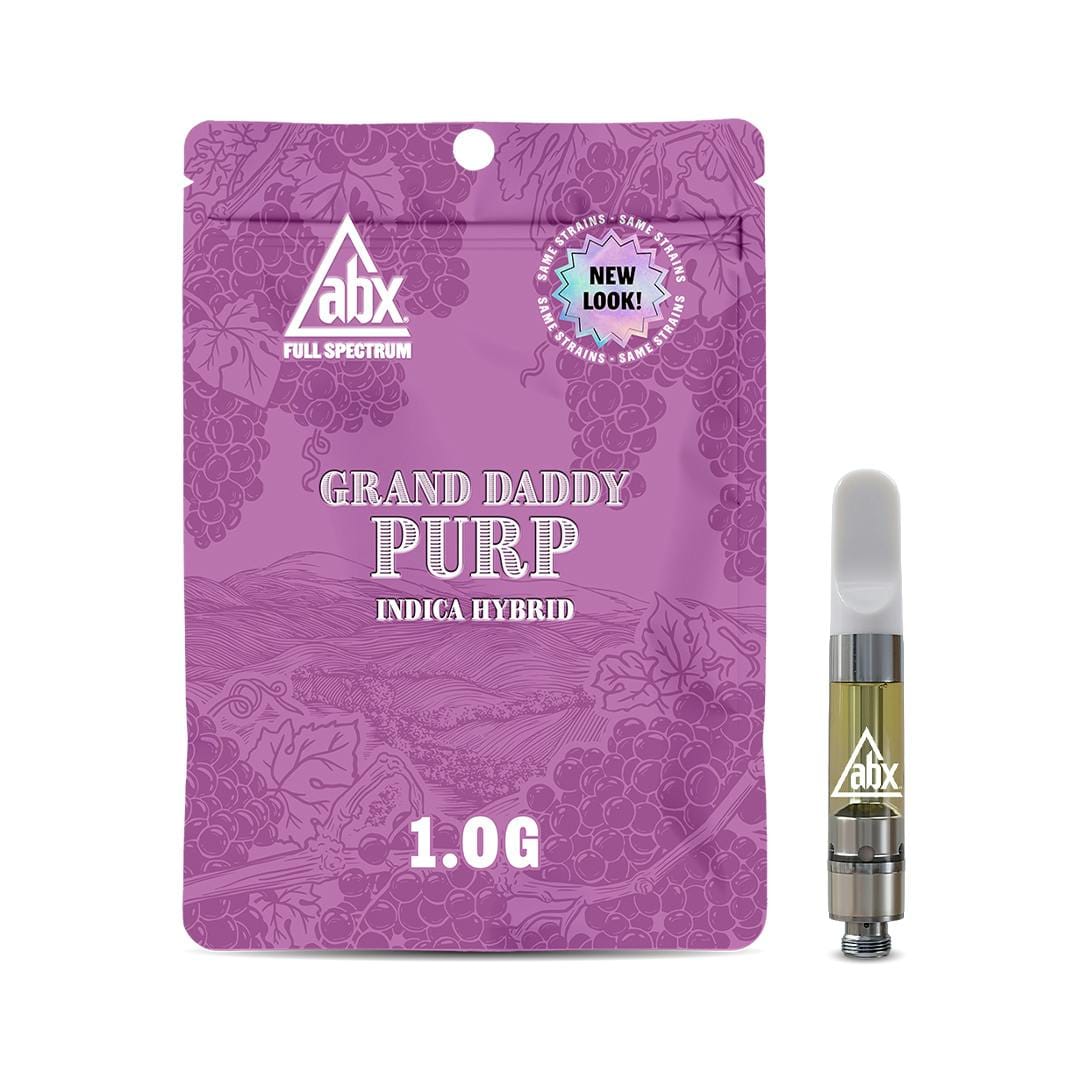 Granddaddy Purp 1g Full Spectrum Cartridge - Absolute Extracts (ABX) - Full Gram Indica Hybrid - $35 - 510 Cartridges