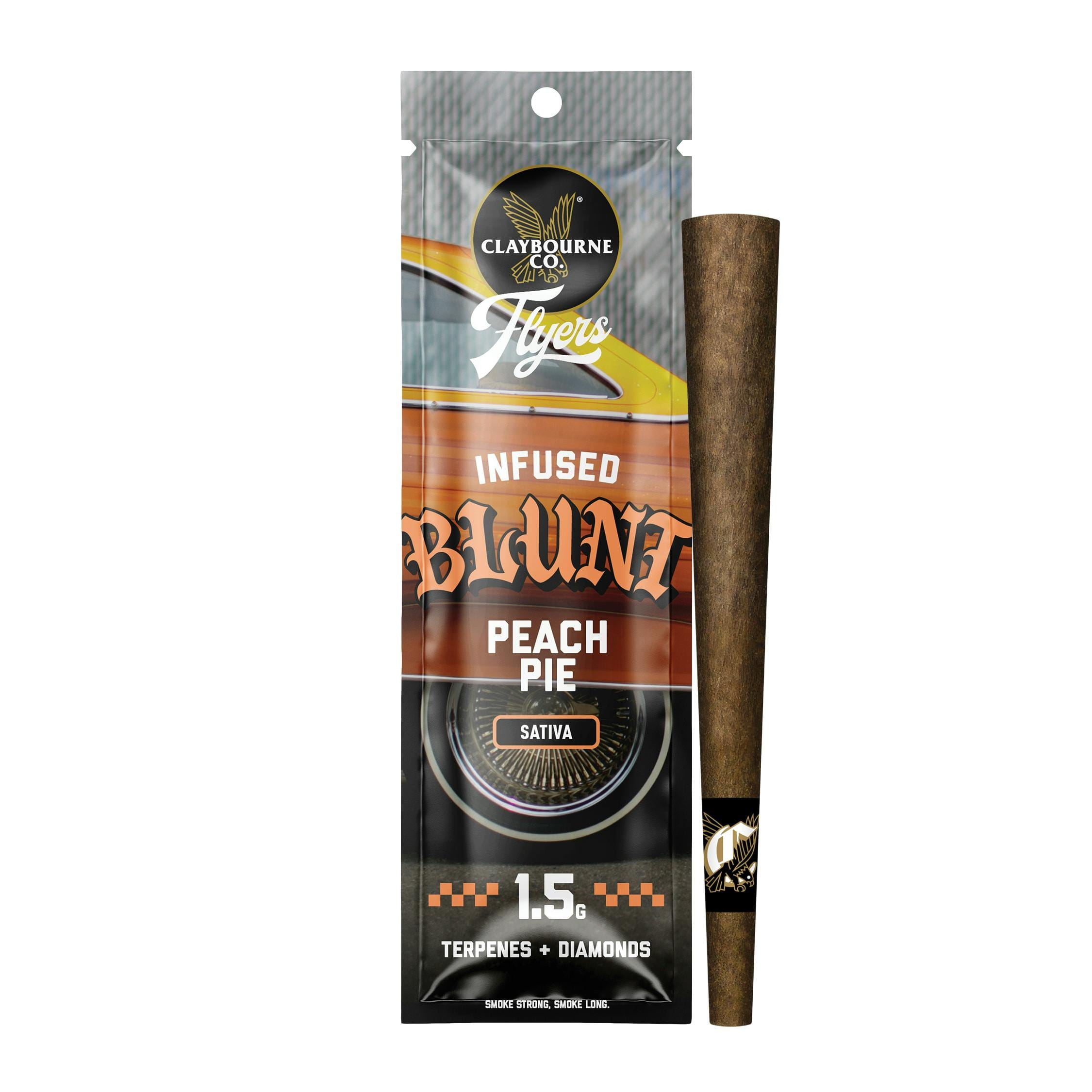 Peach Pie (S) 1.5g Infused Blunt - Claybourne Co. - Peach Pie (S) - $20 - Pre-Rolls