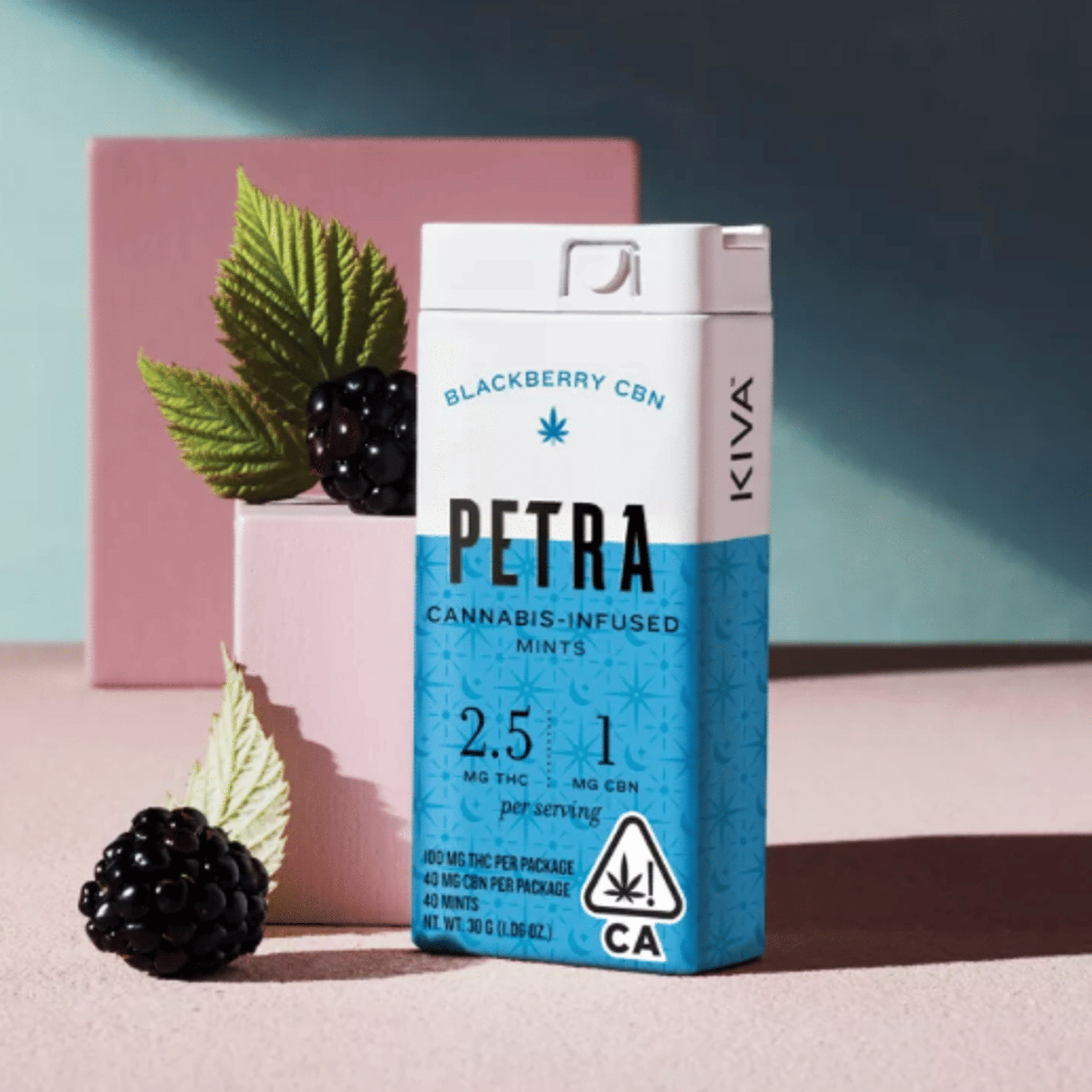 Blackberry CBN Mints 100mg - Kiva Confections - - $24 - Capsules