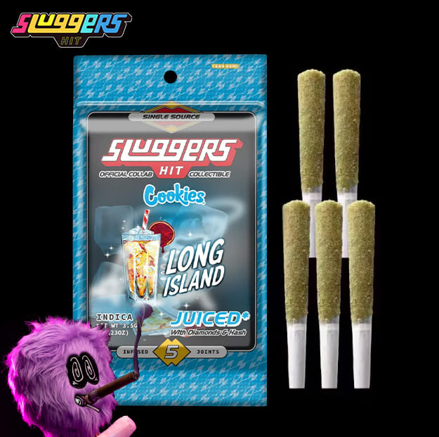 Sluggers x Cookies - Long Island - Infused Pre-Rolls (5 Pack) - 3.5g - Sluggers - 5 Pack - $35.99 - Pre-Rolls