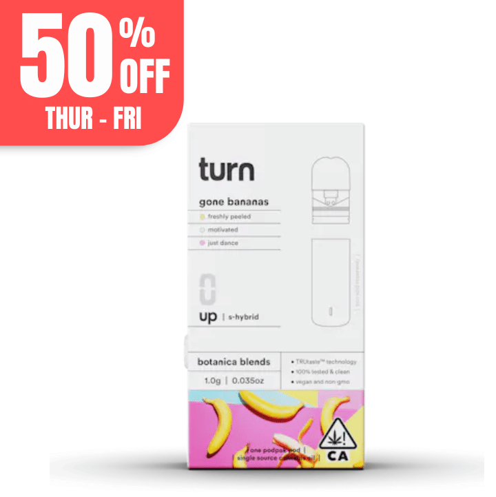 Turn Up Botanical Blends POD | 1g - Gone Bananas - Sativa Hybrid - Turn -  - $26 - Vape Carts
