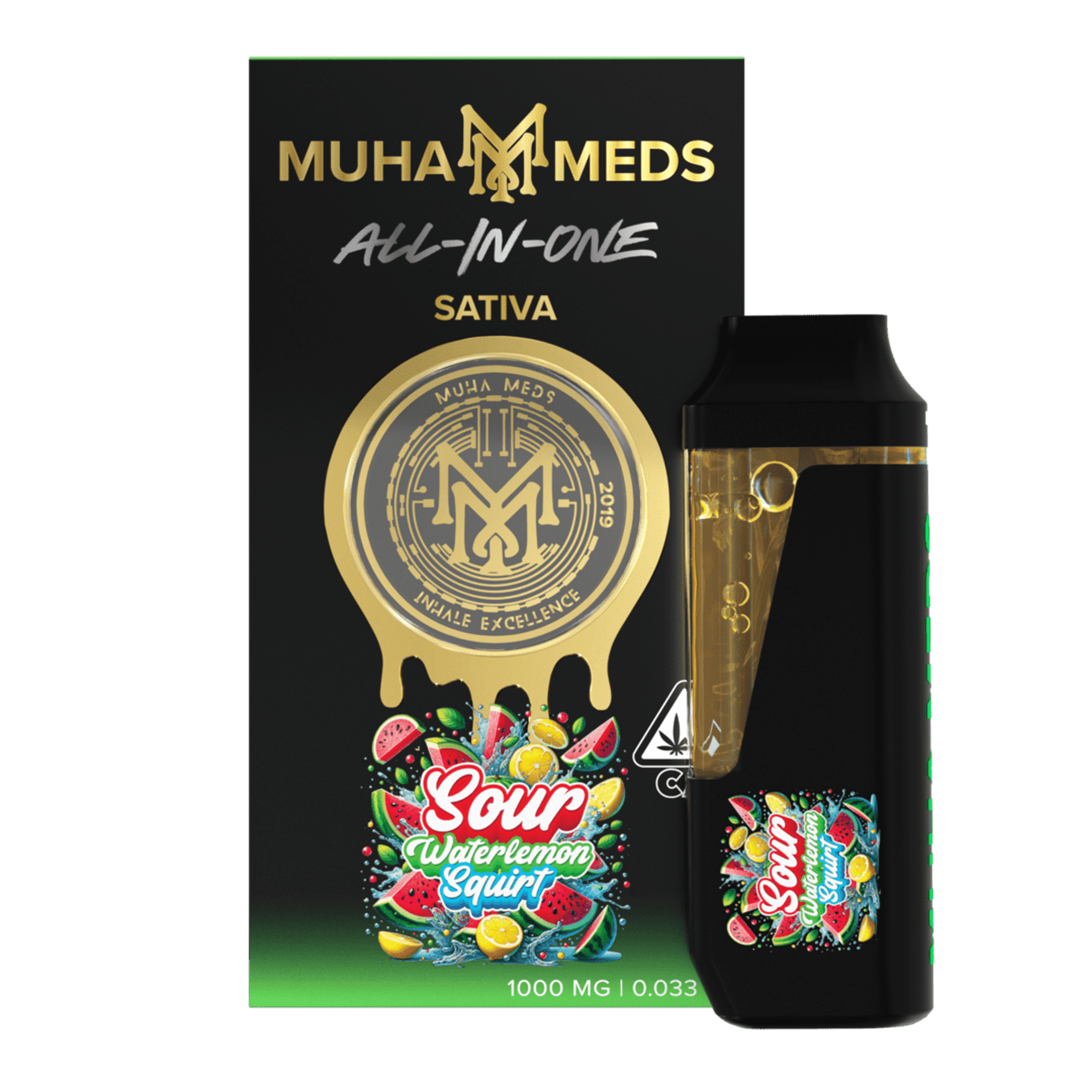 SOUR WATERMELON SQUIRT 1G AIO - MUHA MEDS - - $21.75 - Vape